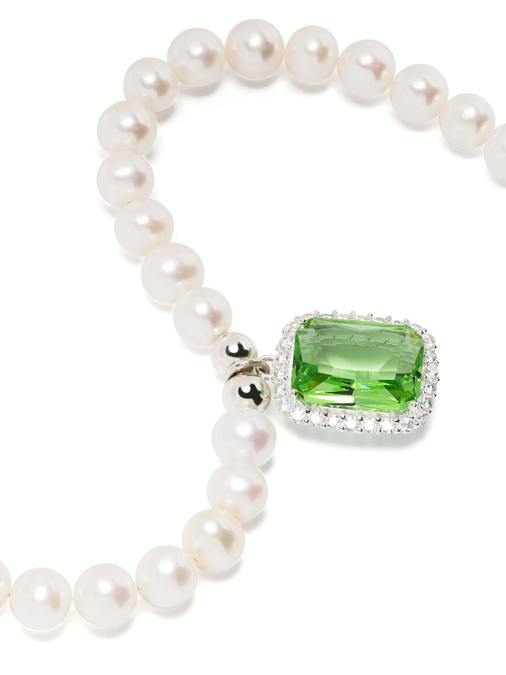 crystal-pendant freshwater-pearl necklace