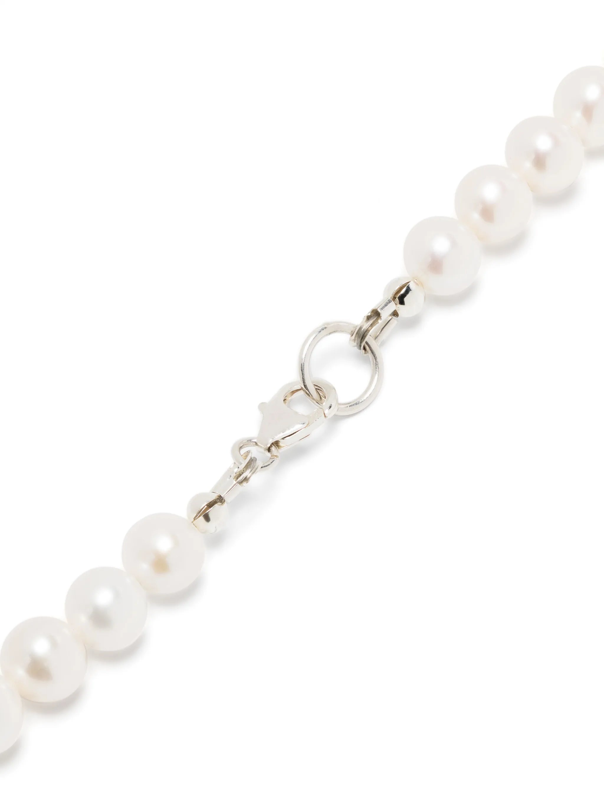crystal-pendant freshwater-pearl necklace