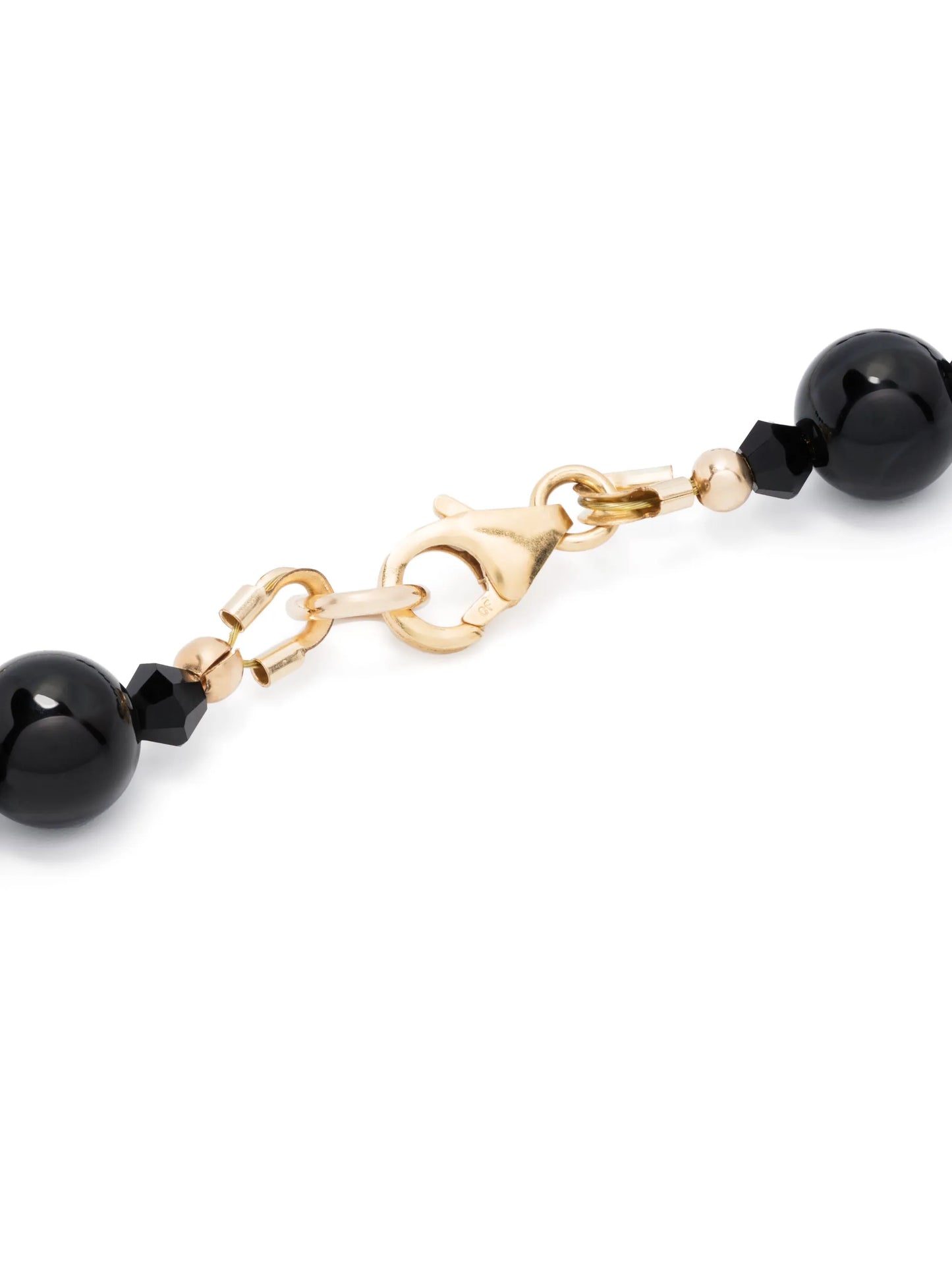 crystal-pendant beaded pearl necklace