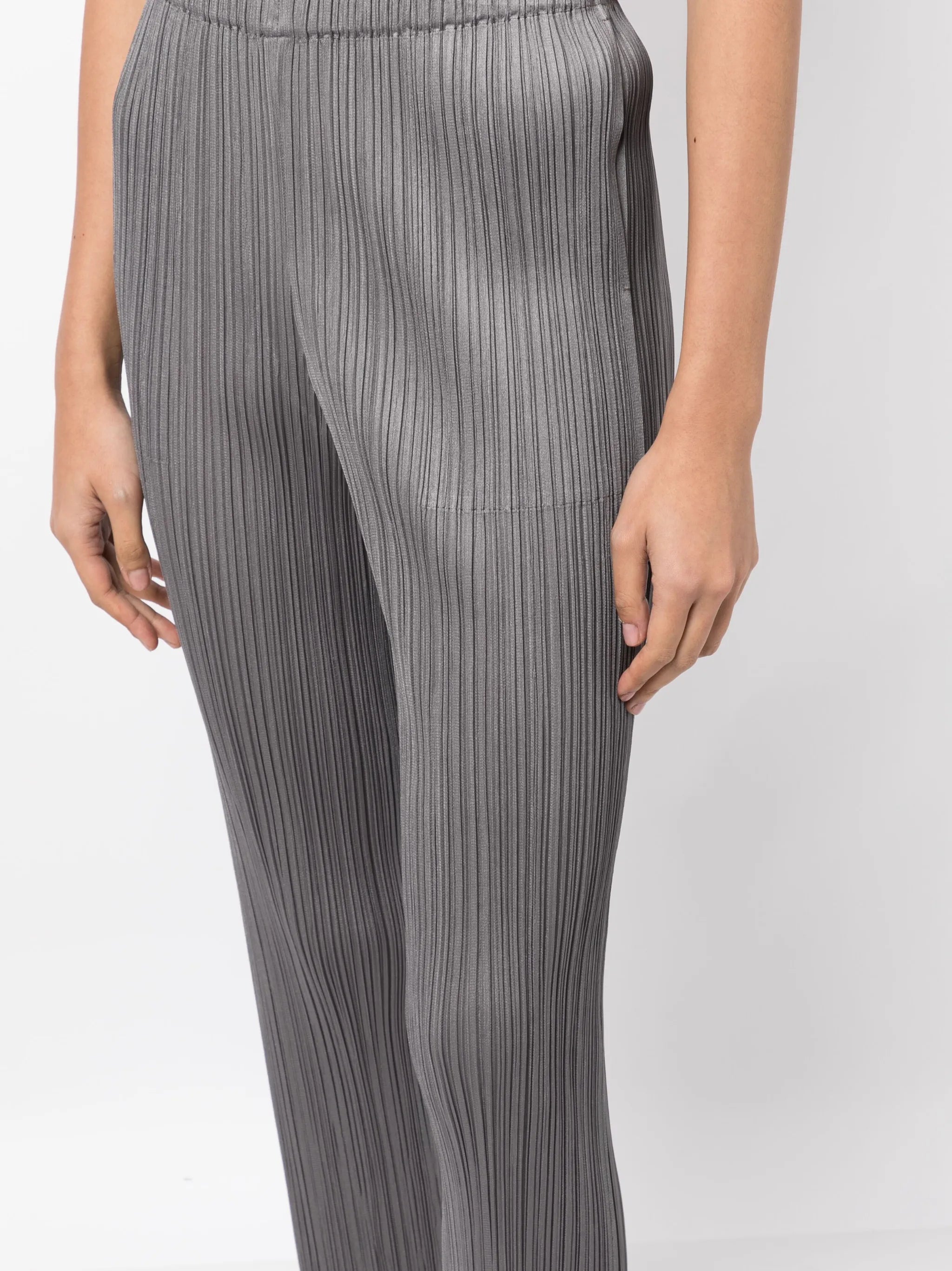 plissé cropped trousers