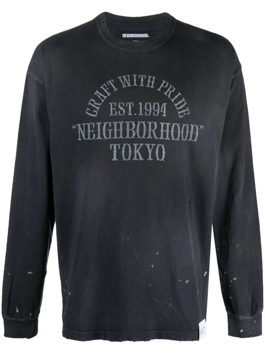 Damage distressed sweatshirt