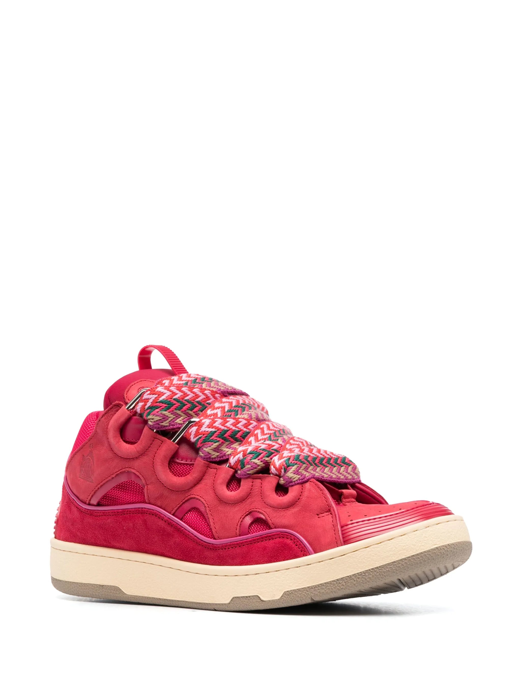 Curb chunky leather sneakers