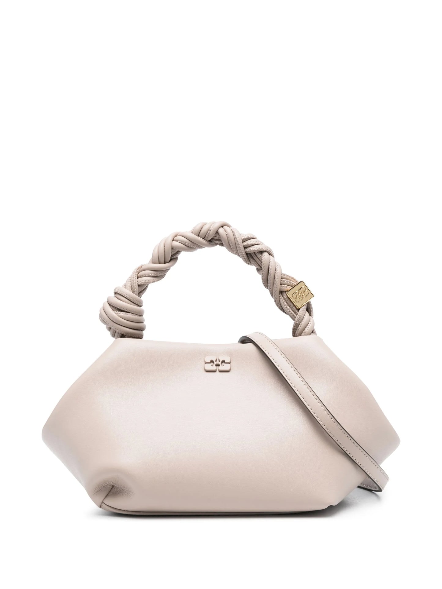 twisted-handle shoulder bag