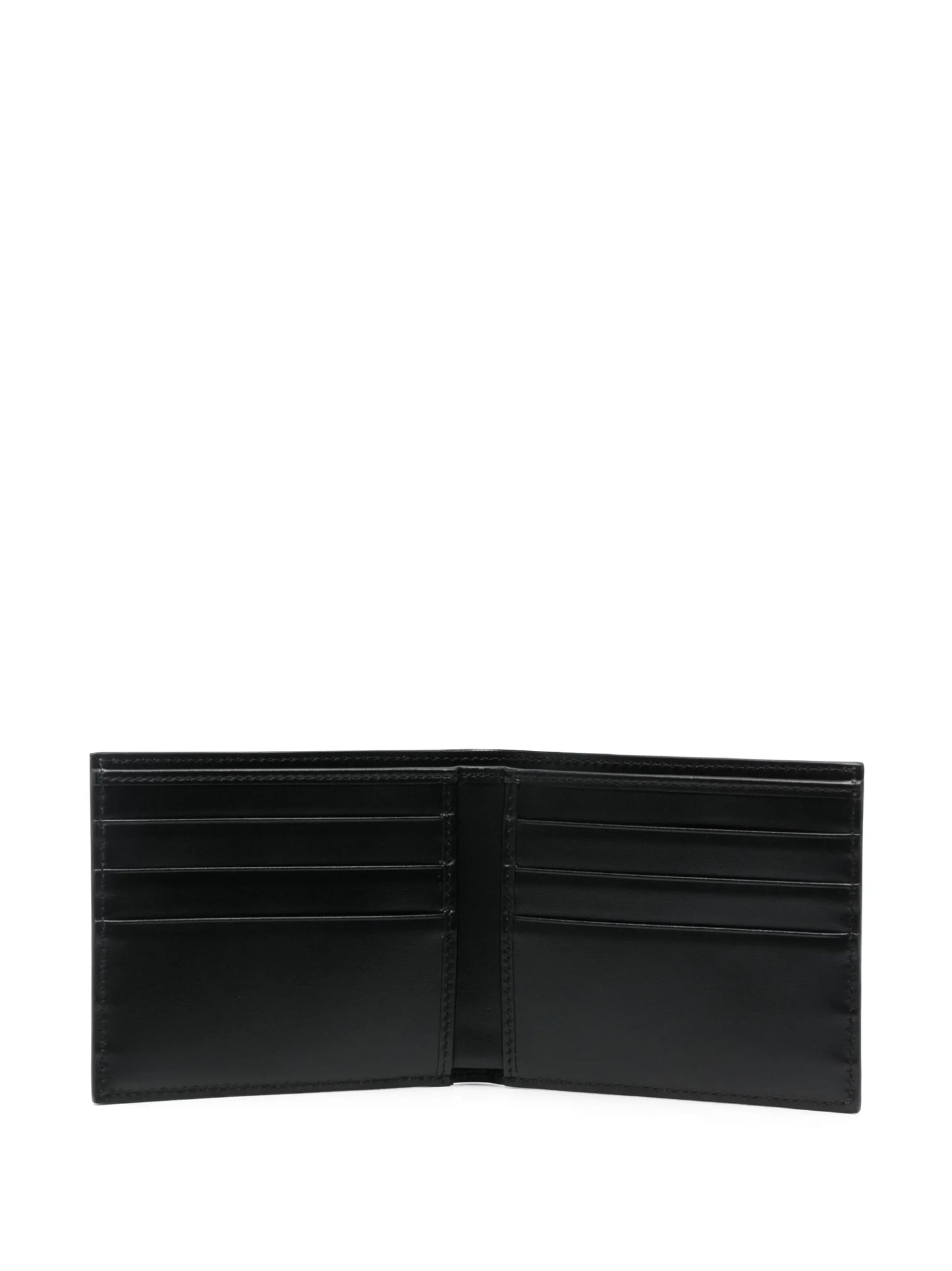 logo-print leather wallet