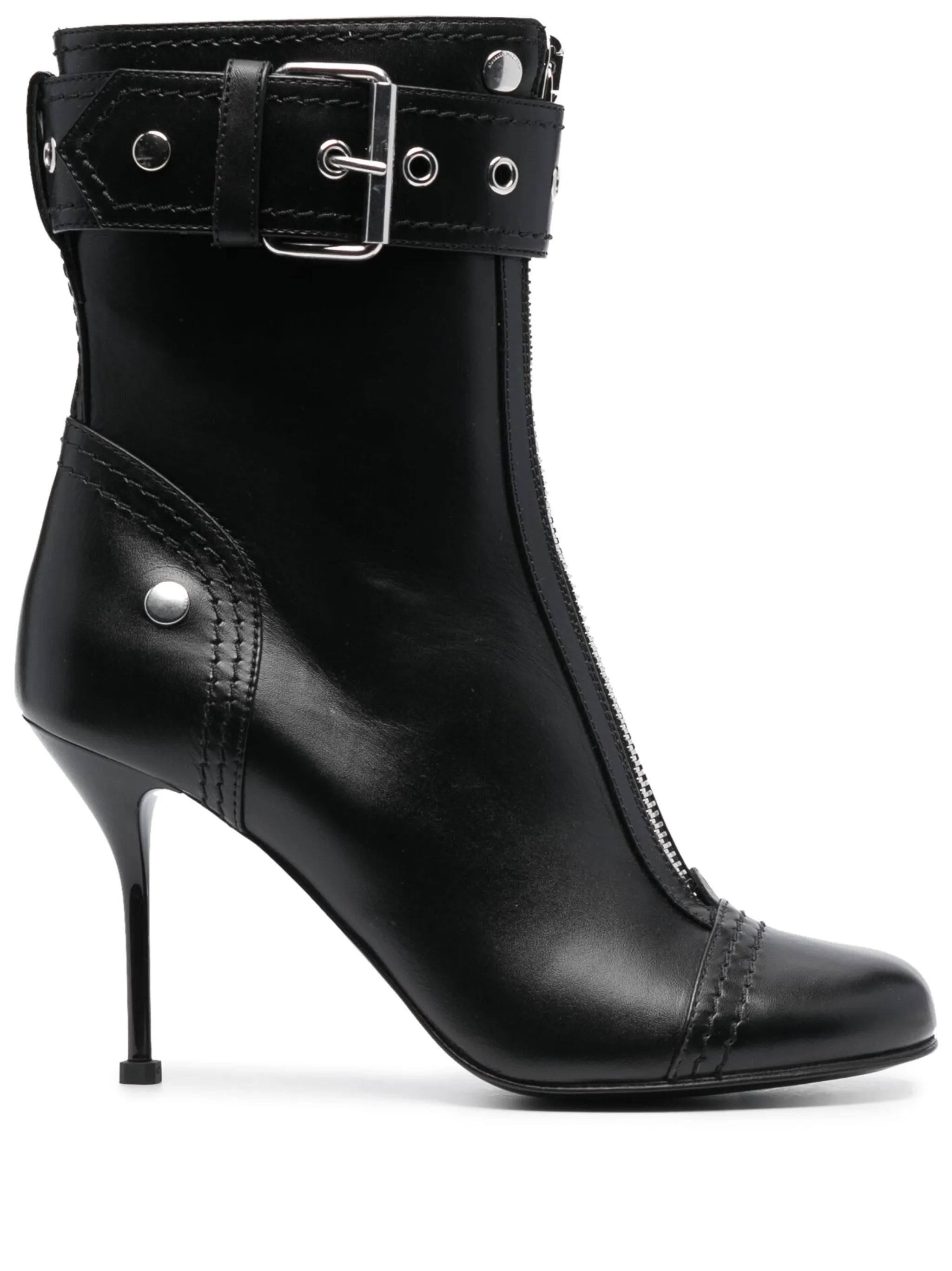 buckle-detail 90mm leather boots
