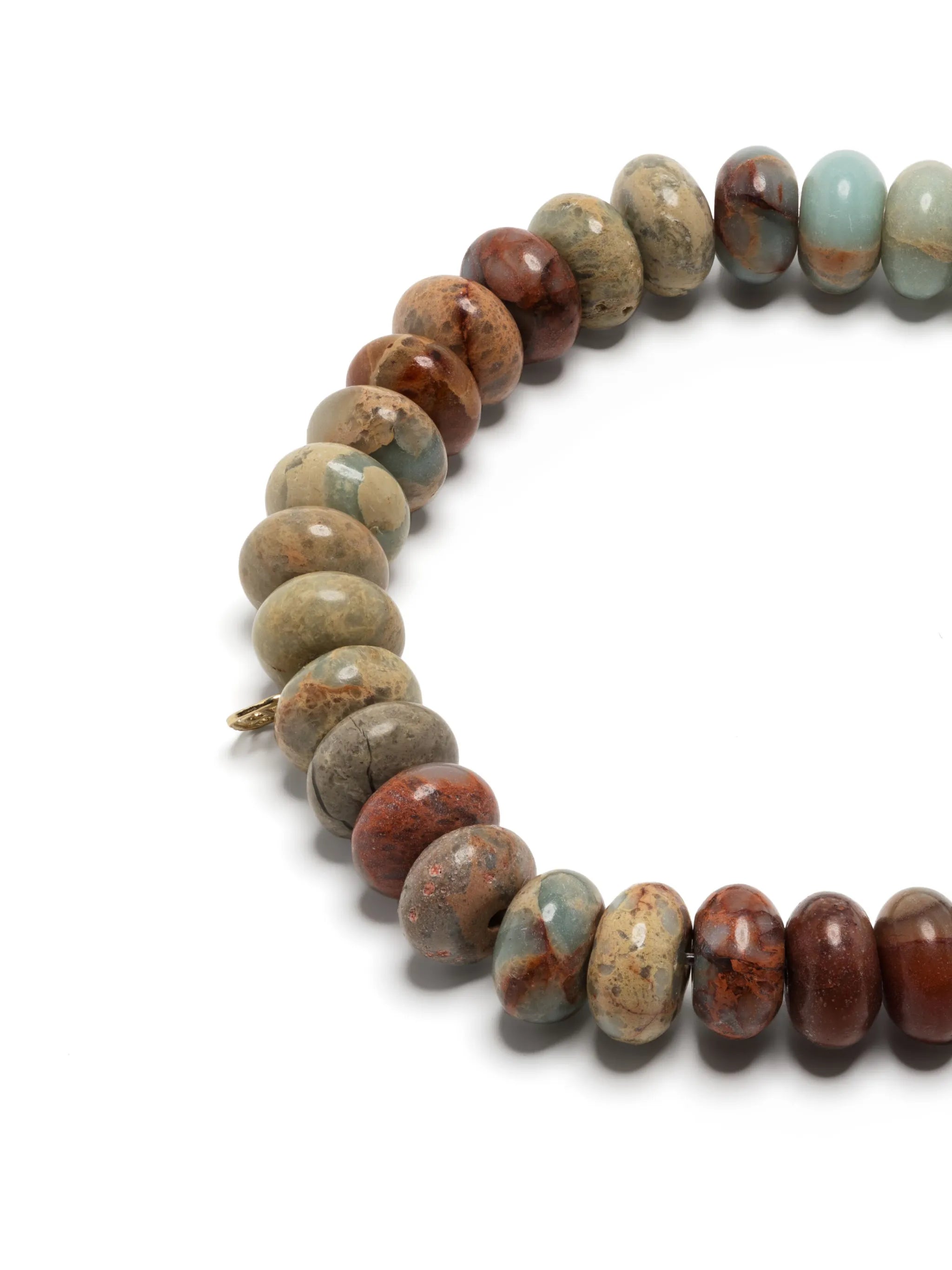 14kt yellow gold diamond charm jasper bracelet