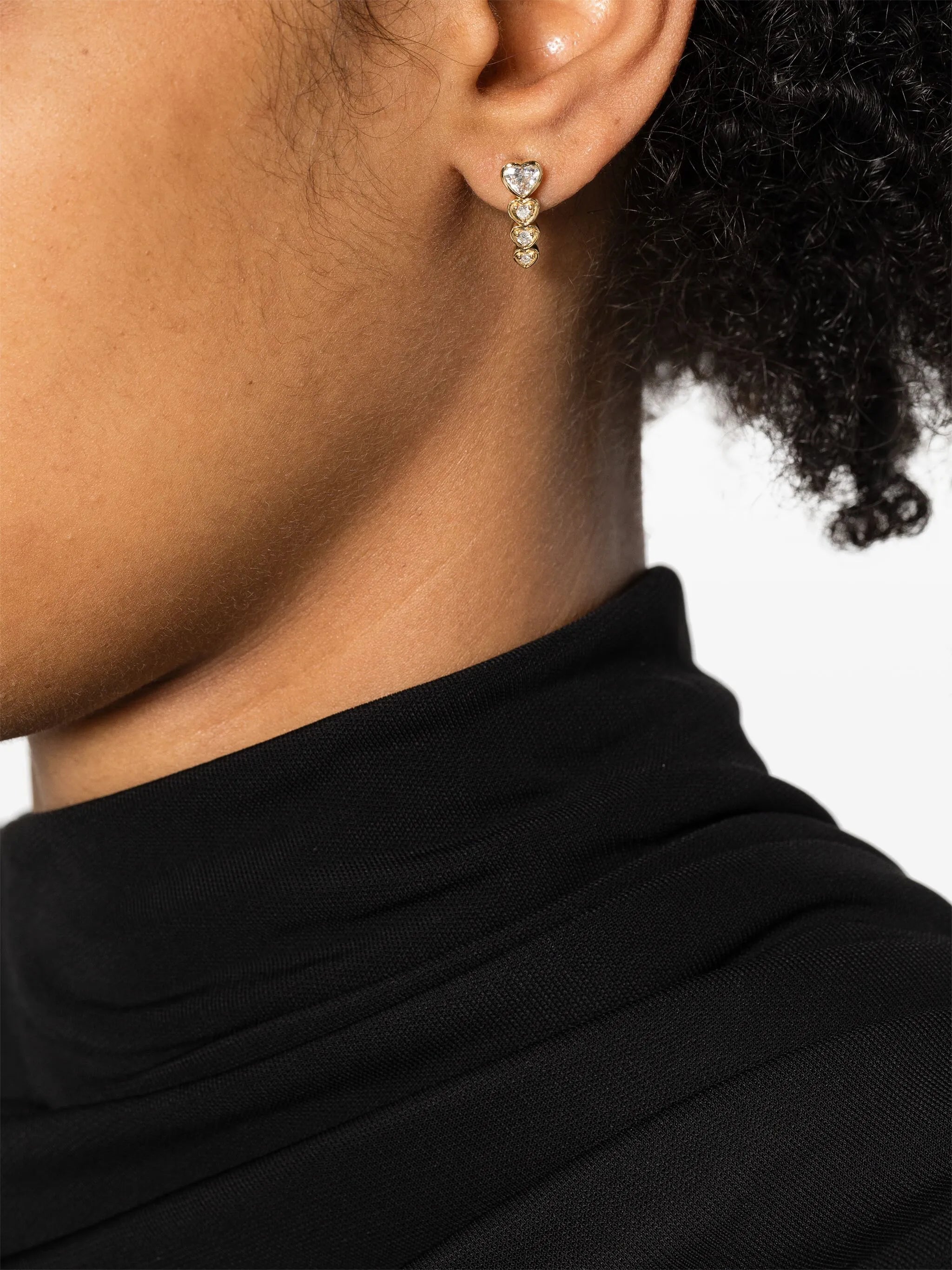 18CT yellow gold diamond earrings