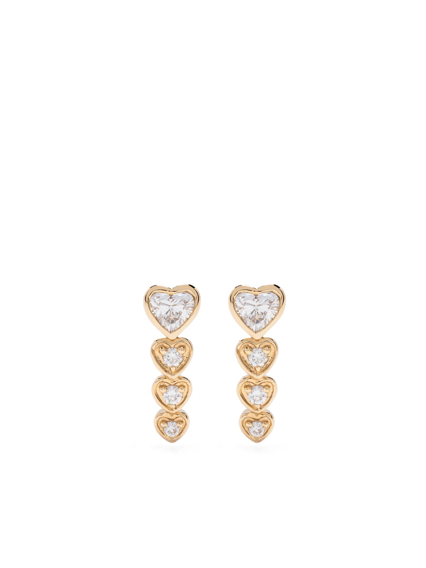 18CT yellow gold diamond earrings