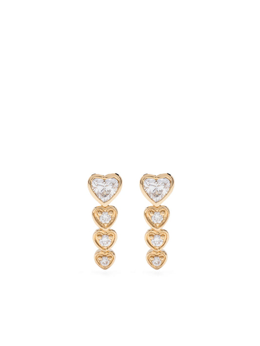18CT yellow gold diamond earrings
