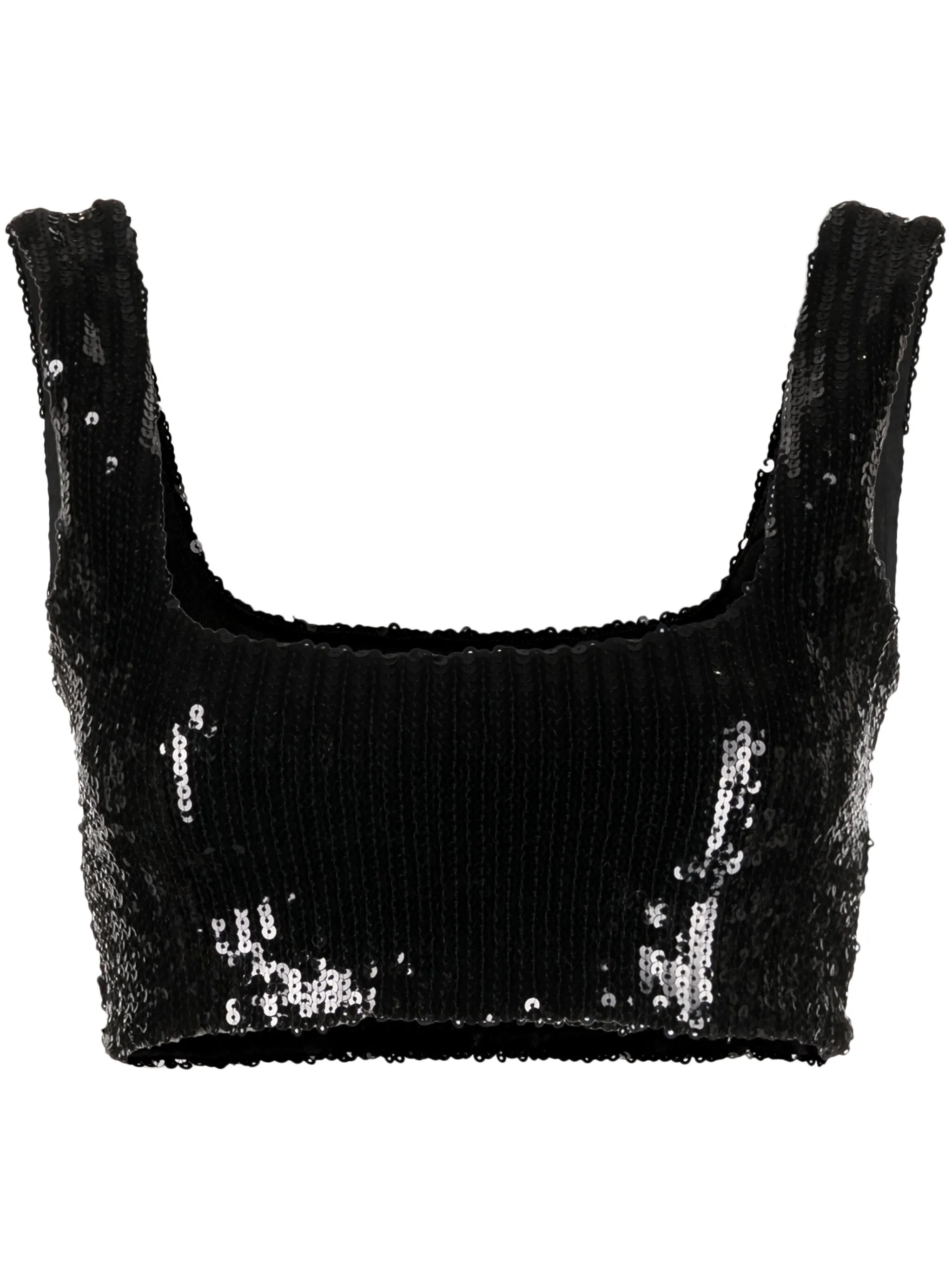 Beating Heart sequin crop top