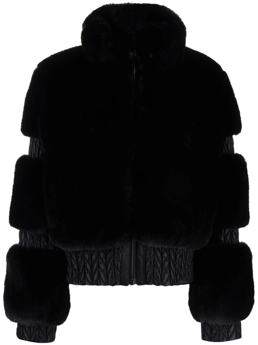 Furry faux-fur jacket