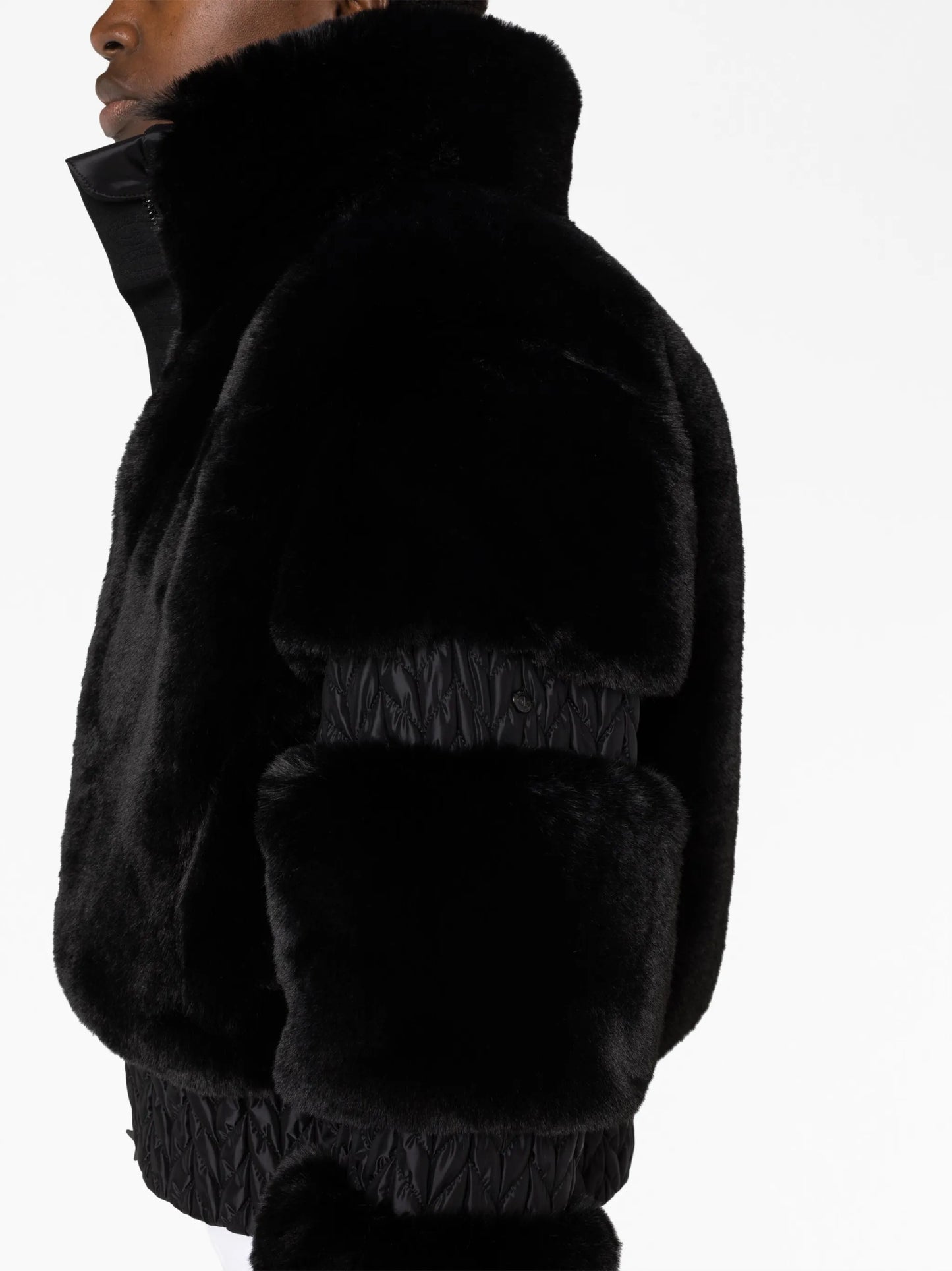 Furry faux-fur jacket