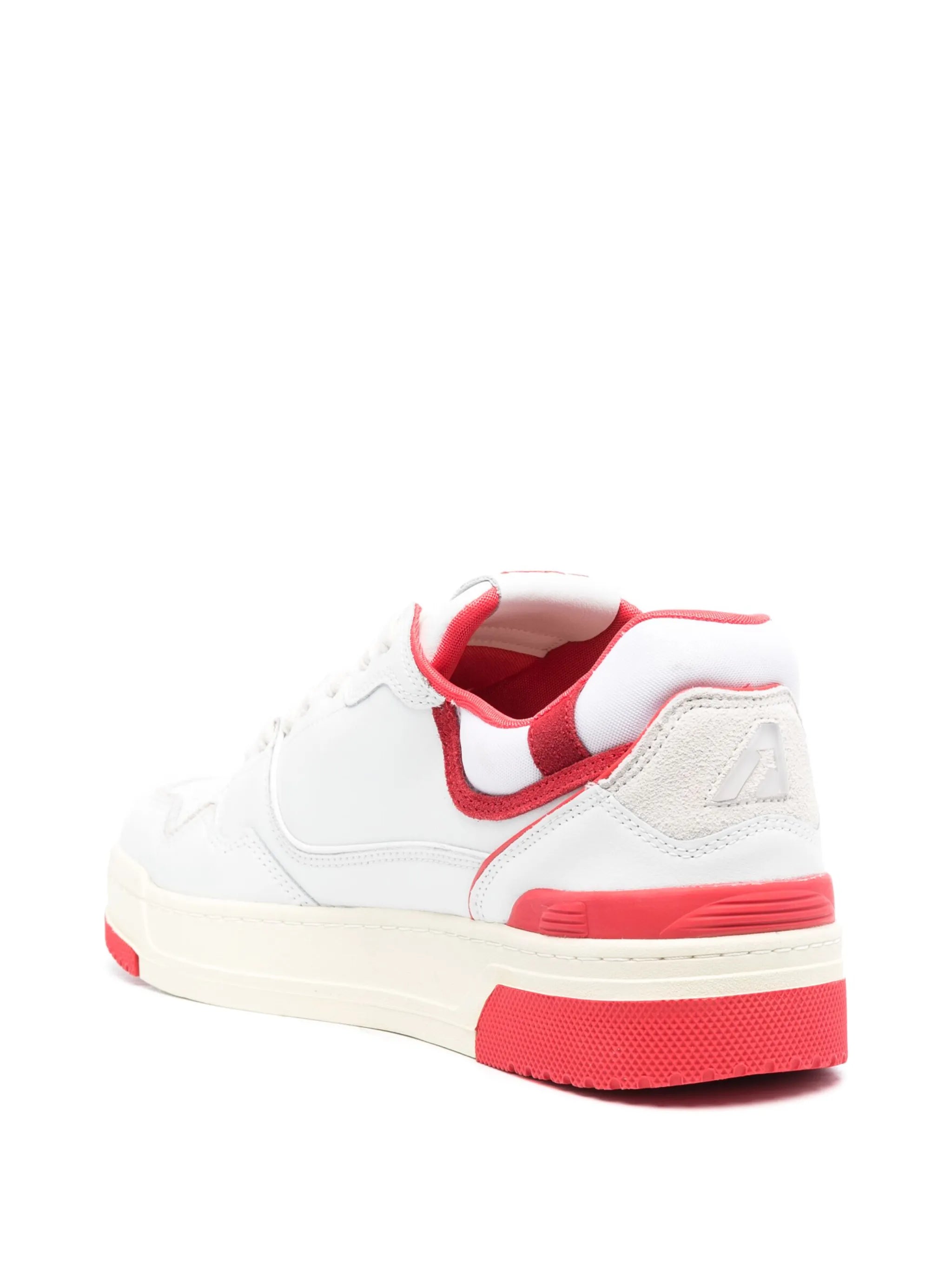 padded-ankle leather sneakers