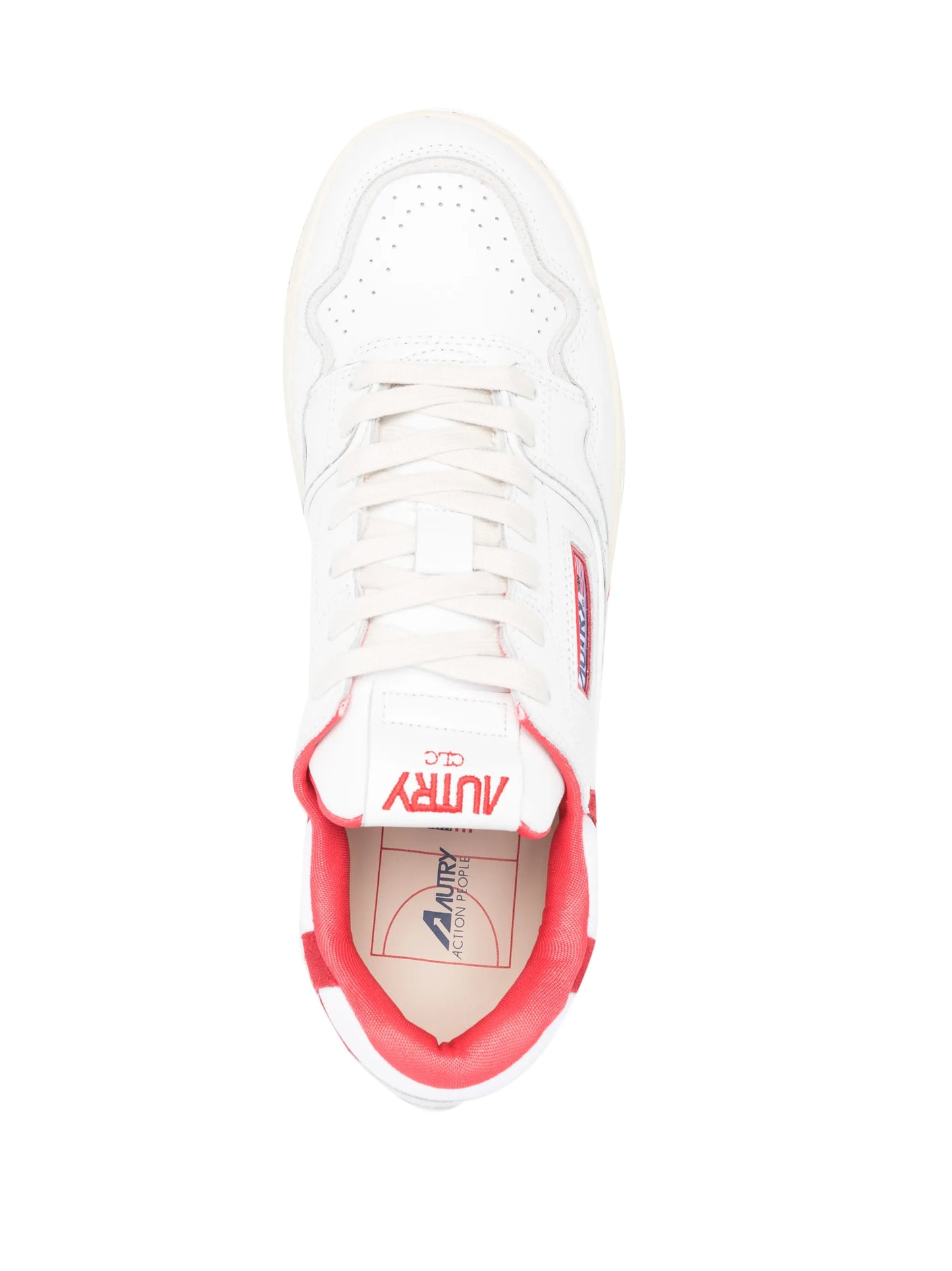 padded-ankle leather sneakers