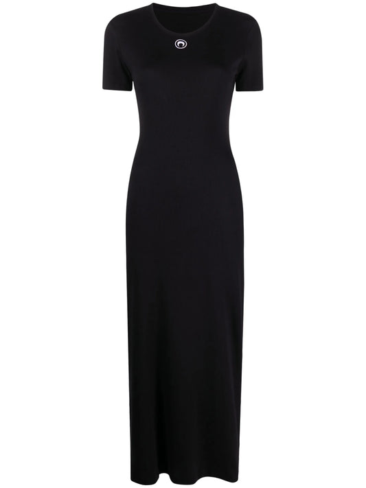 Moon-detail midi dress