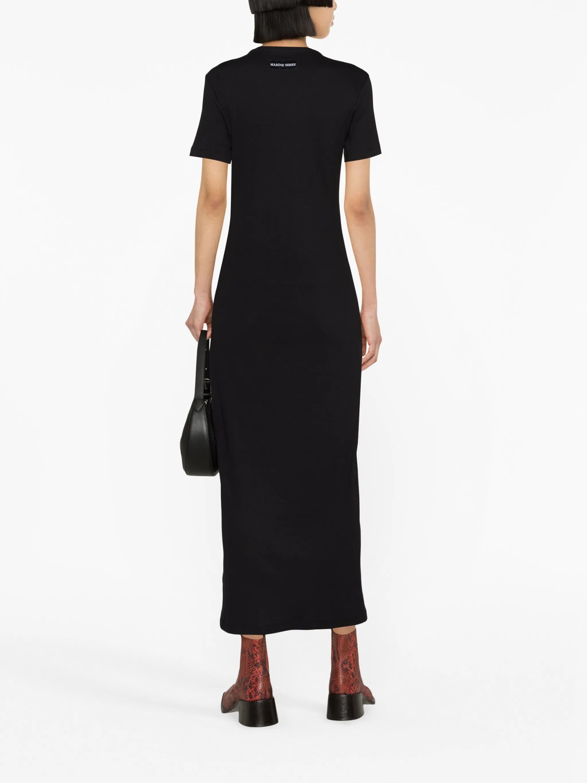 Moon-detail midi dress