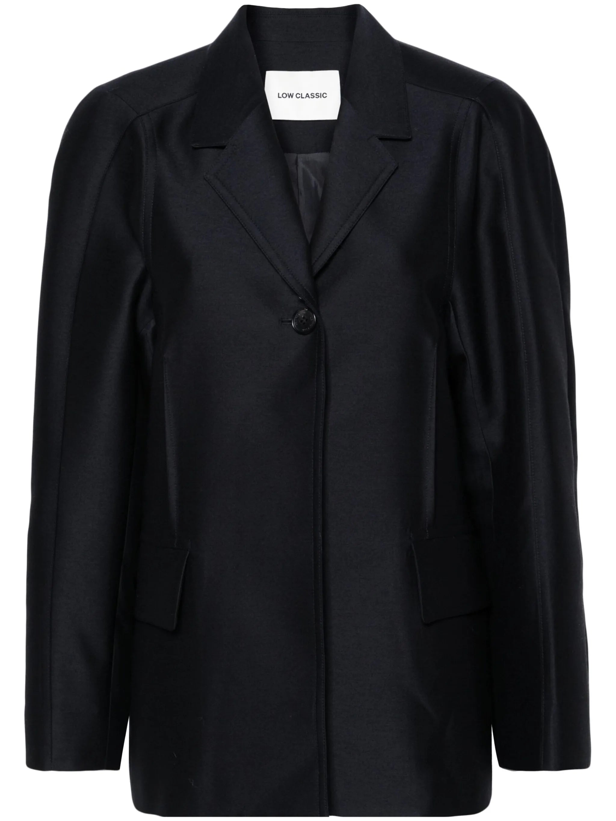 dart-detailing single-breasted blazer