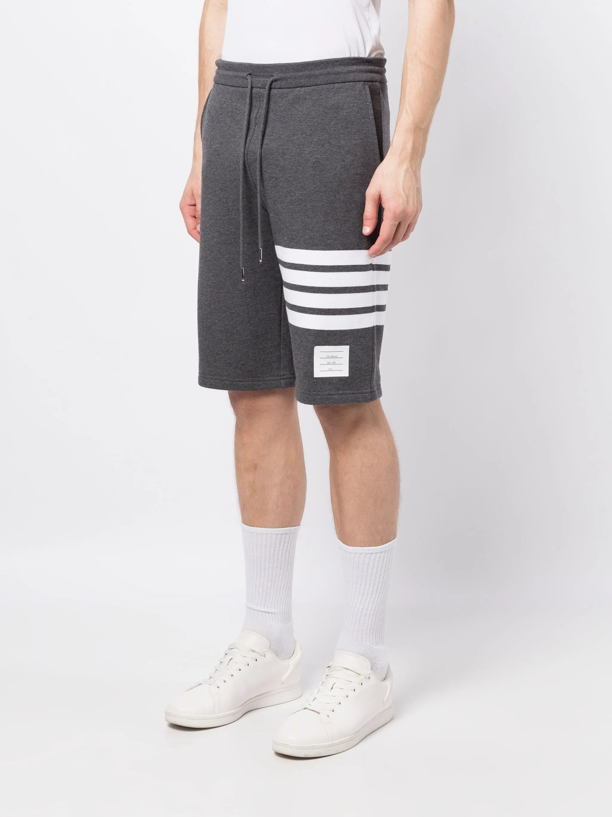 4-Bar cotton track shorts