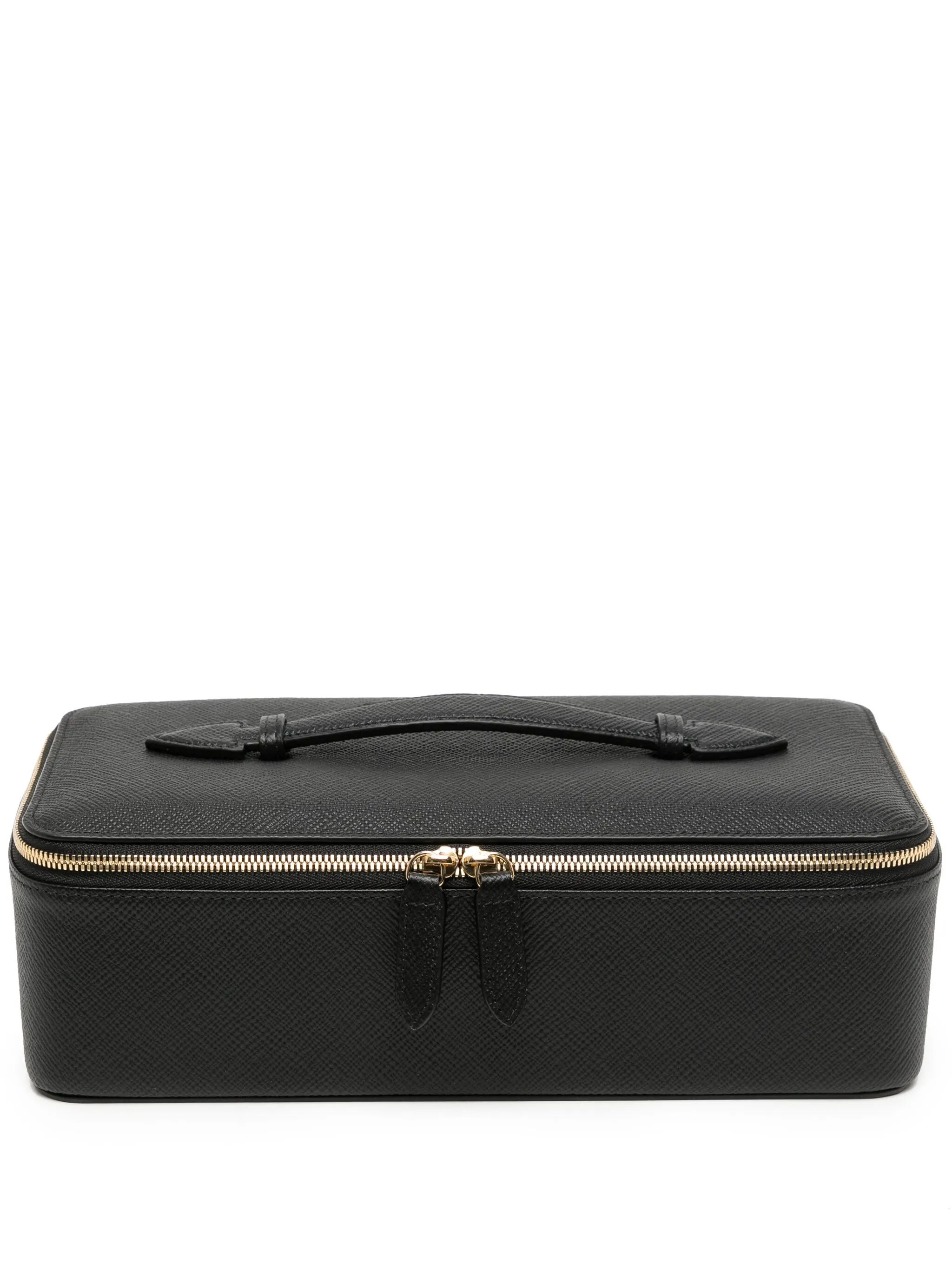 Panama leather jewellery travel case