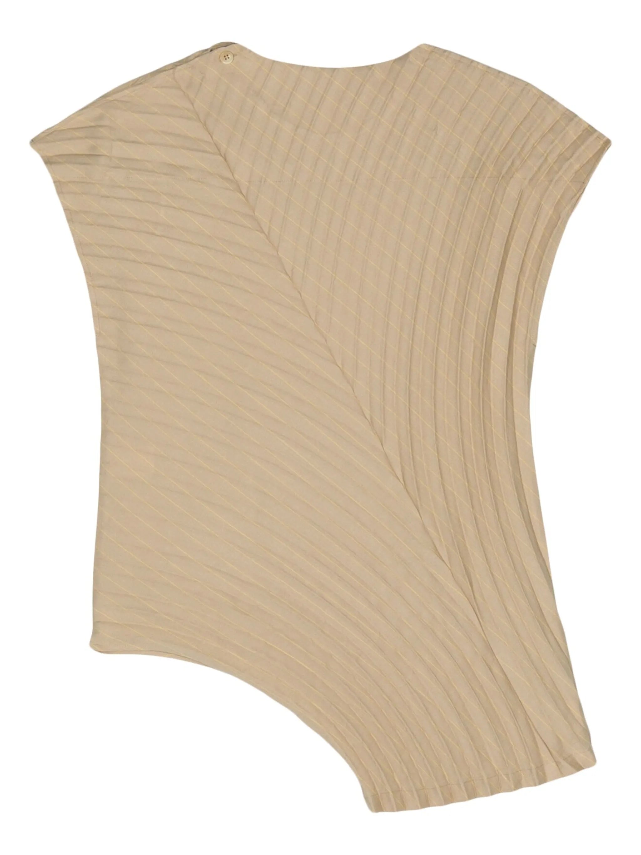 Curved Pleats striped blouse