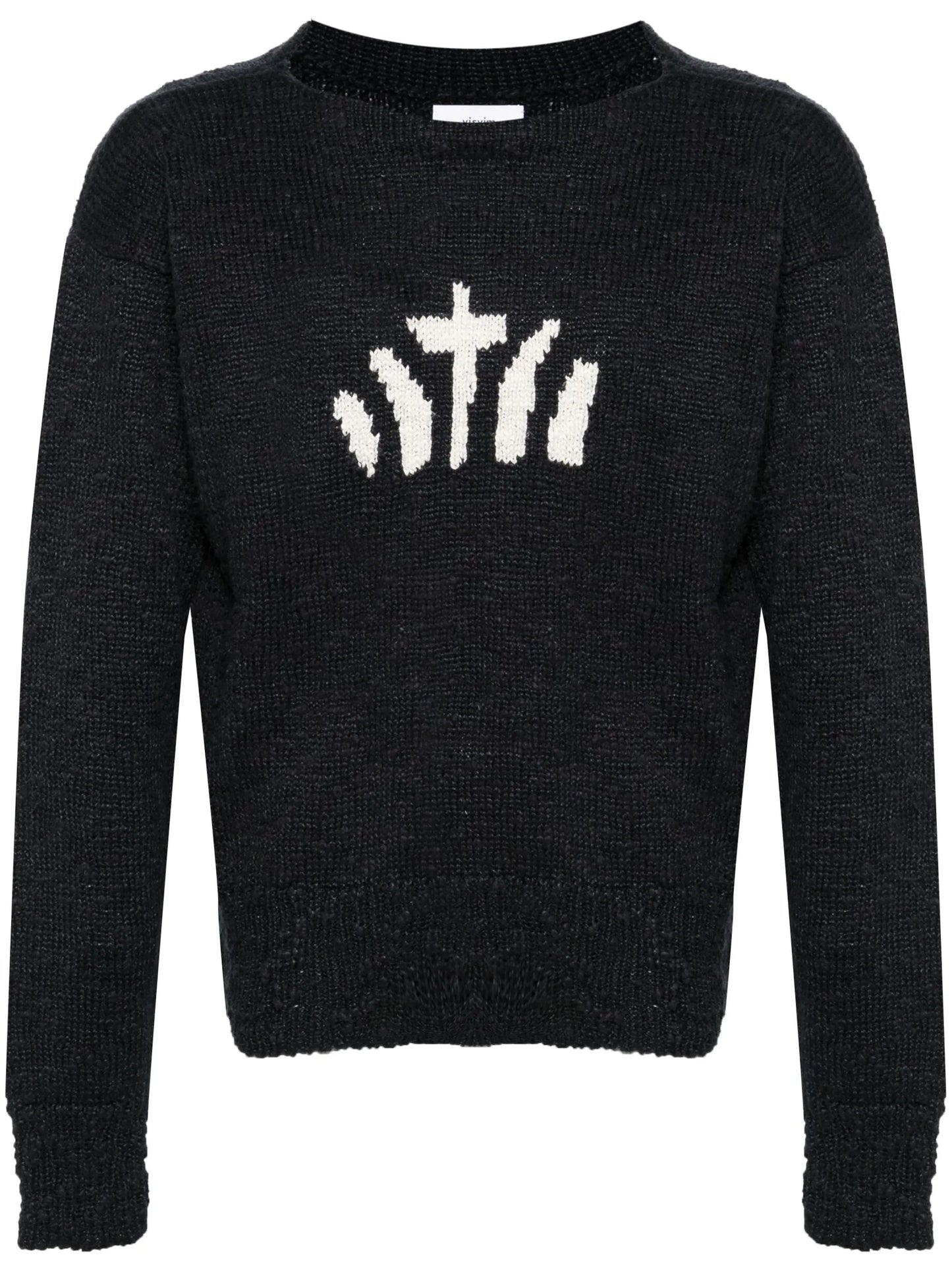 intarsia-knit silk-blend jumper
