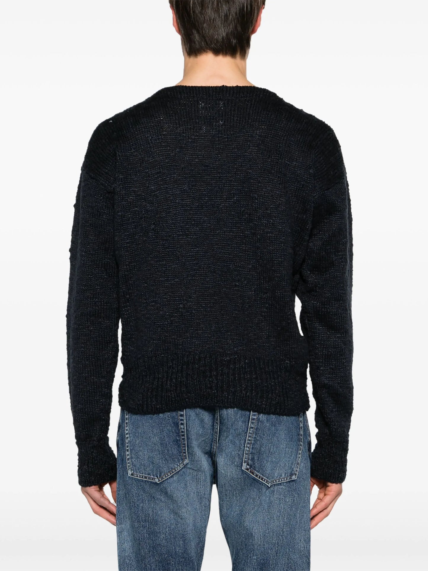 intarsia-knit silk-blend jumper
