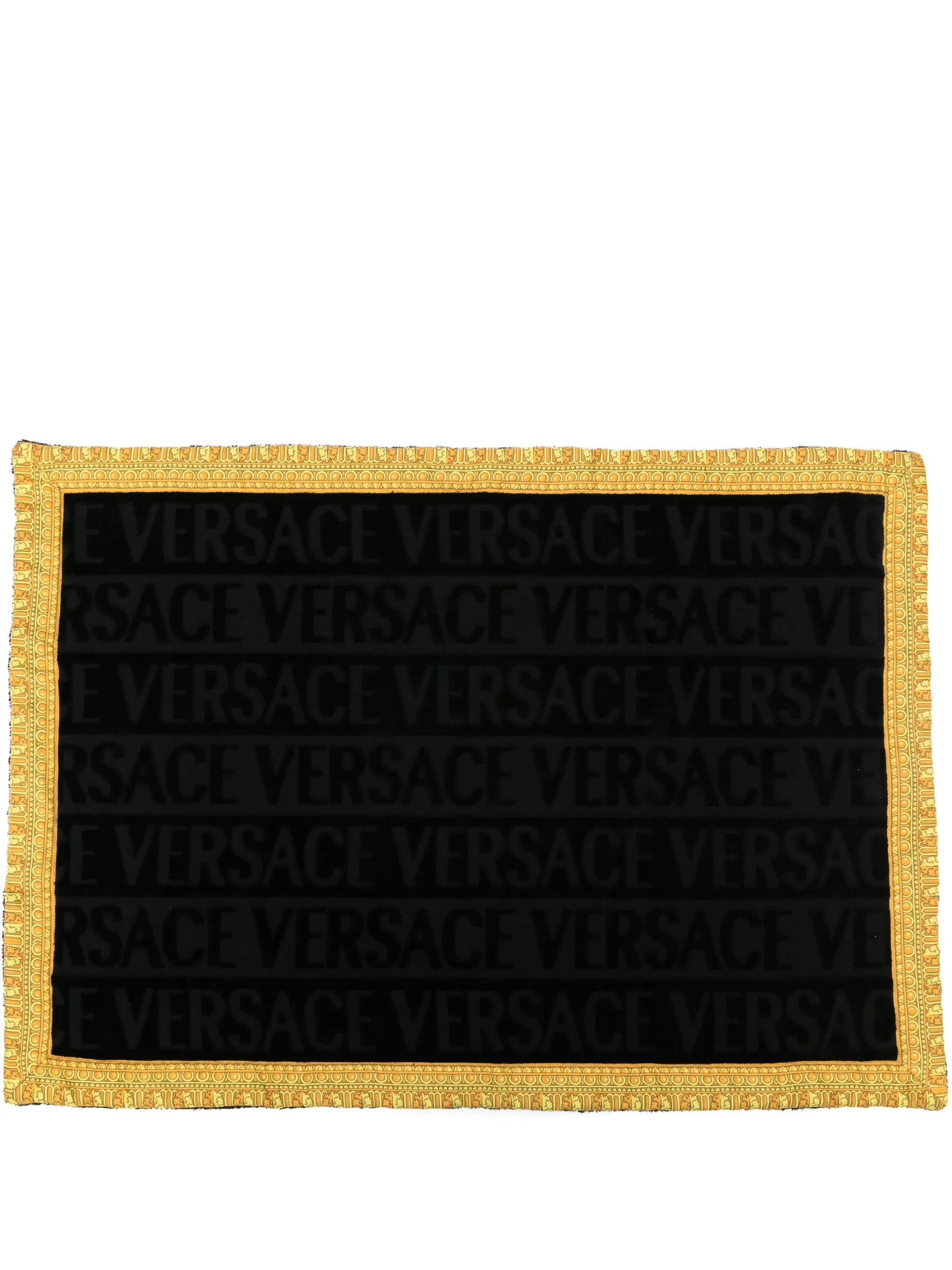 logo-jacquard cotton bathmat (58cm x 80cm)