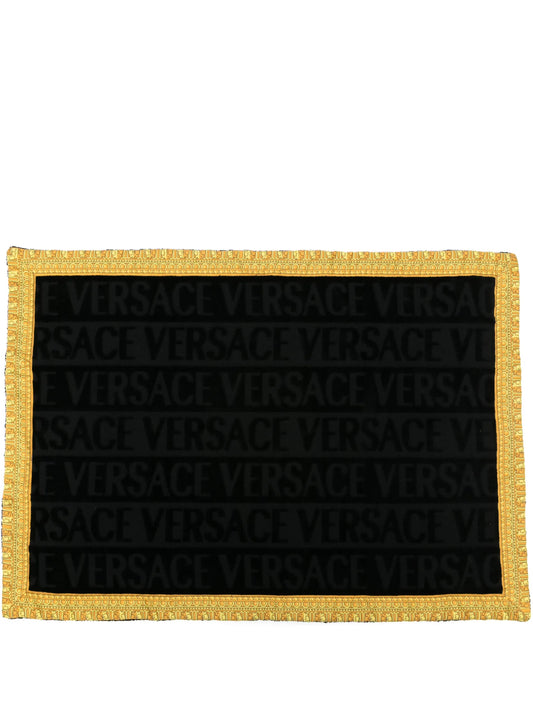 logo-jacquard cotton bathmat (58cm x 80cm)