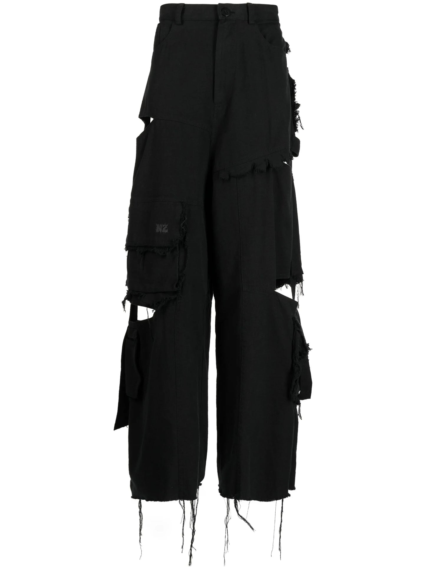 cut-out cargo jeans