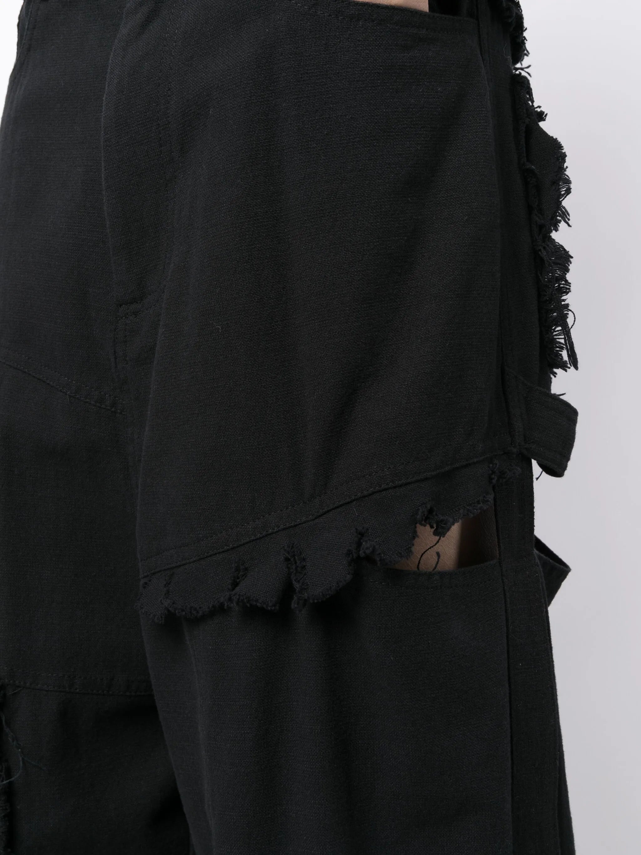 cut-out cargo jeans