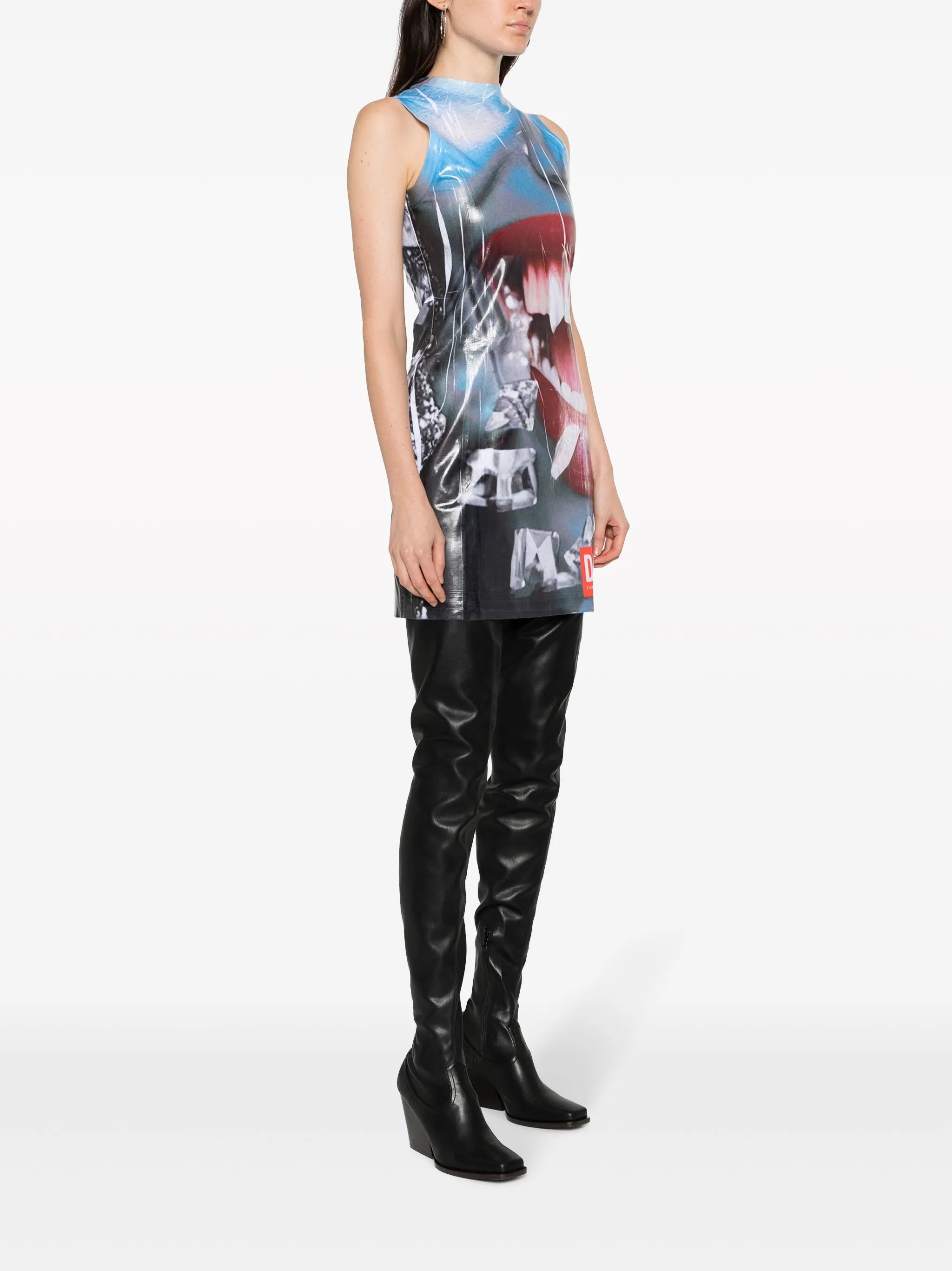 D-Faces graphic-print minidress