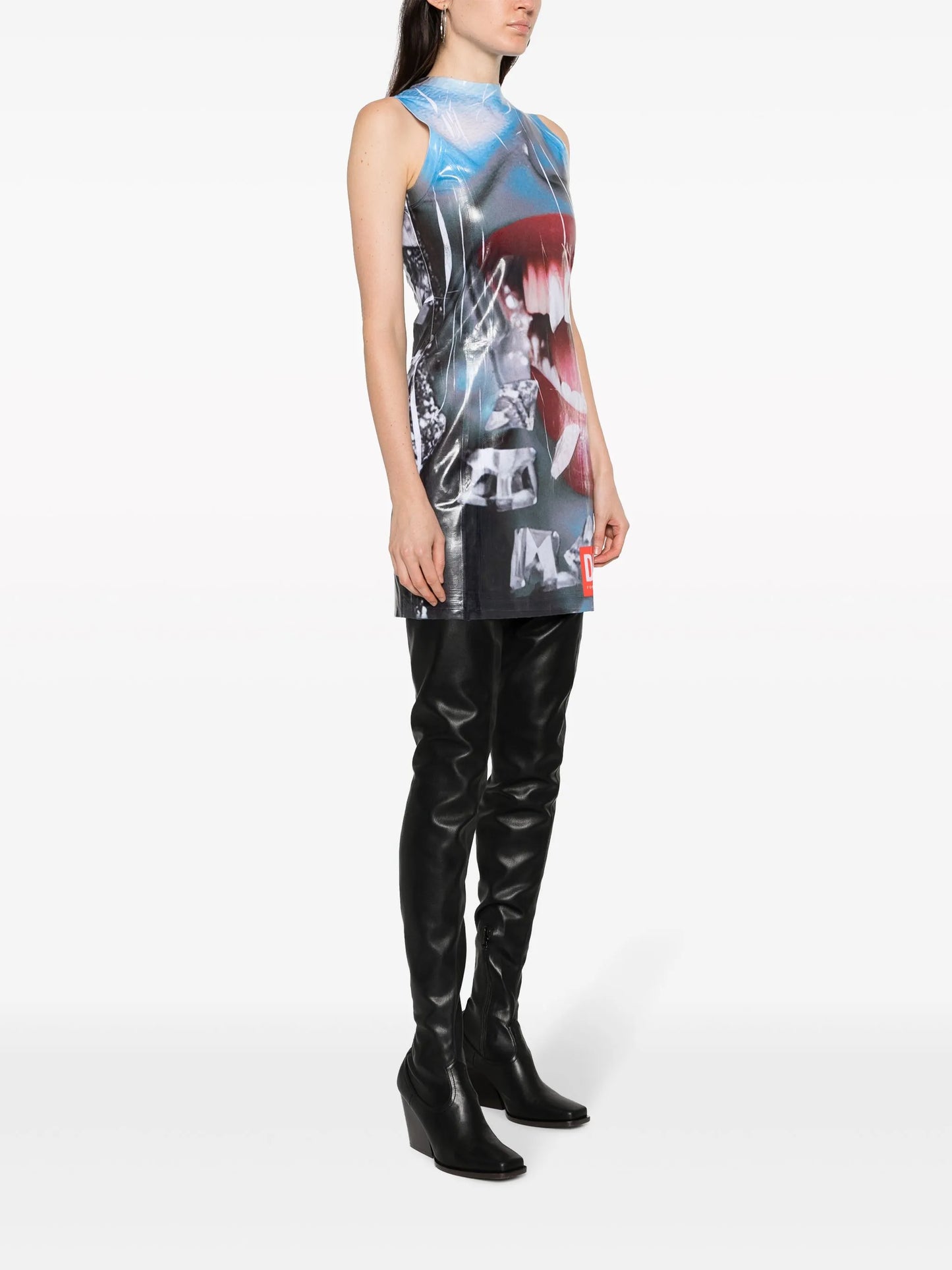 D-Faces graphic-print minidress