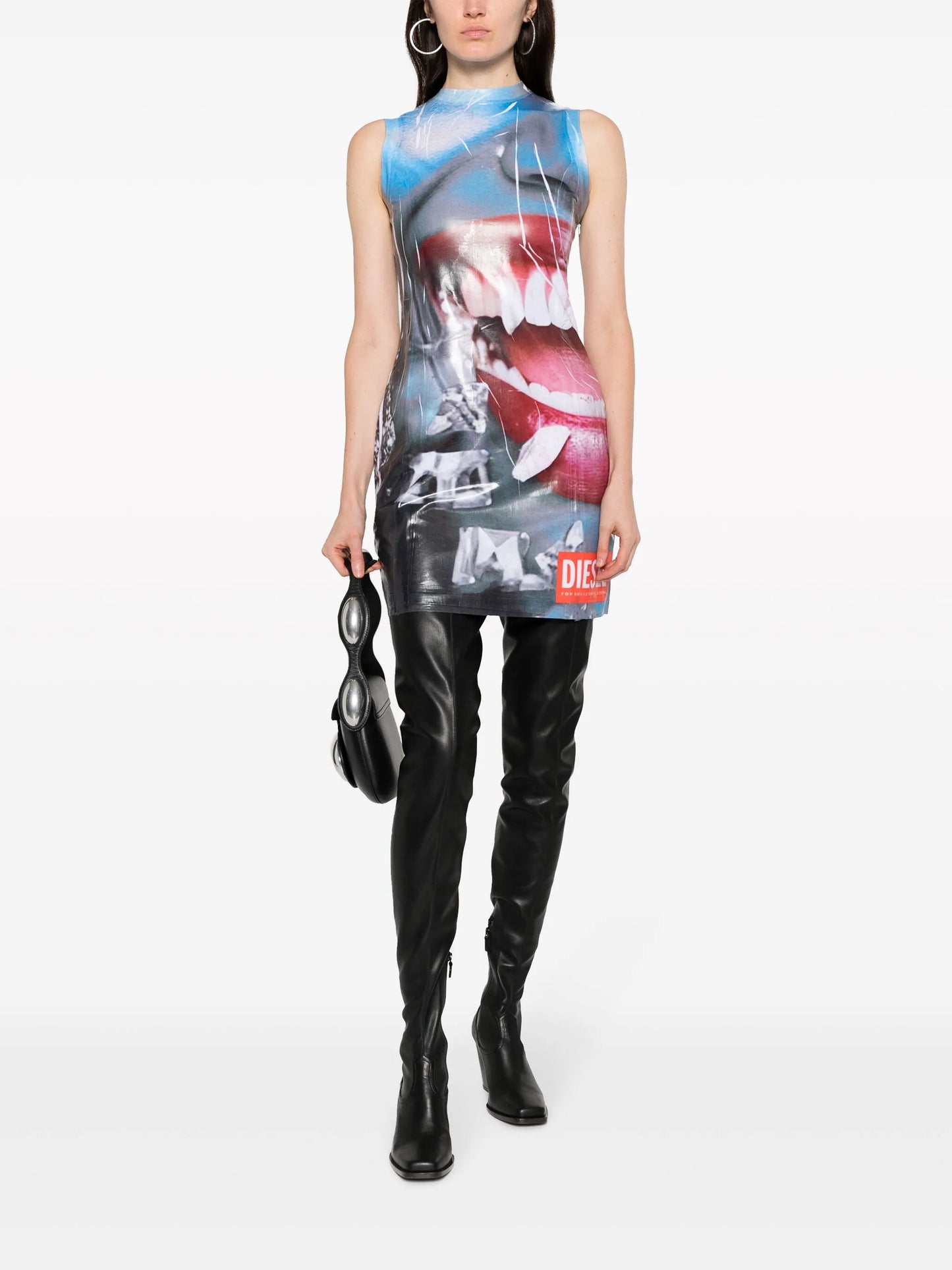 D-Faces graphic-print minidress