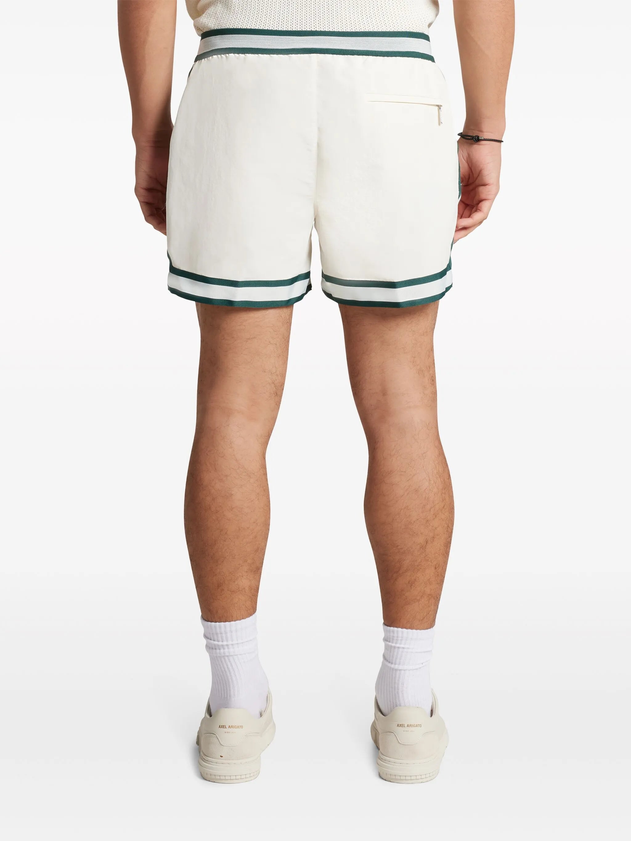 Baller striped swim shorts