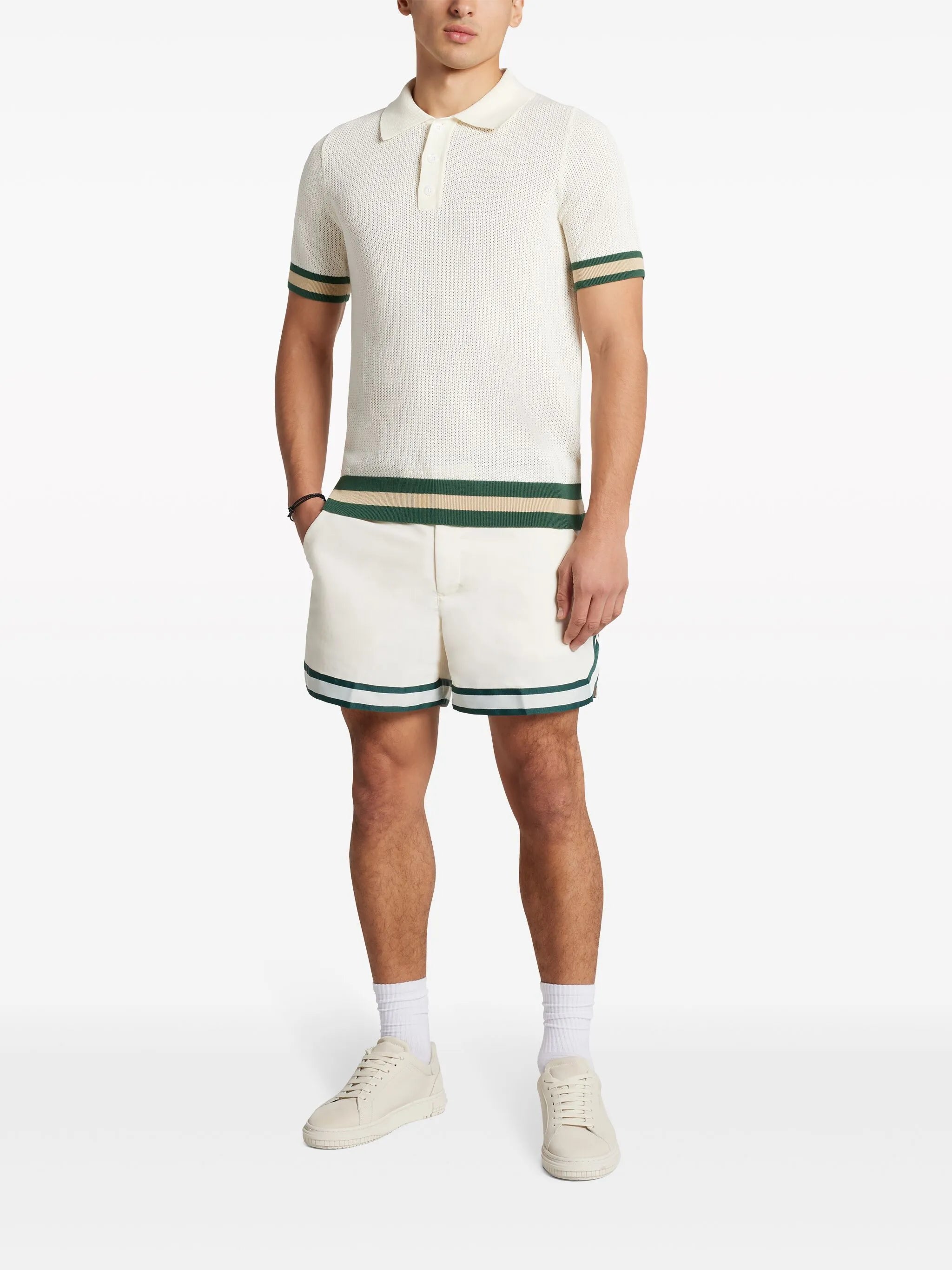 Baller striped swim shorts