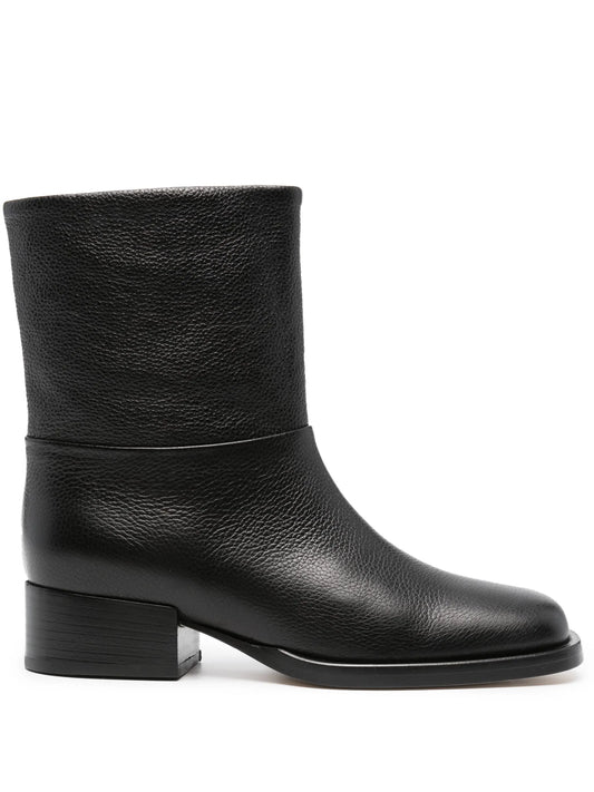 square-toe ankle boots