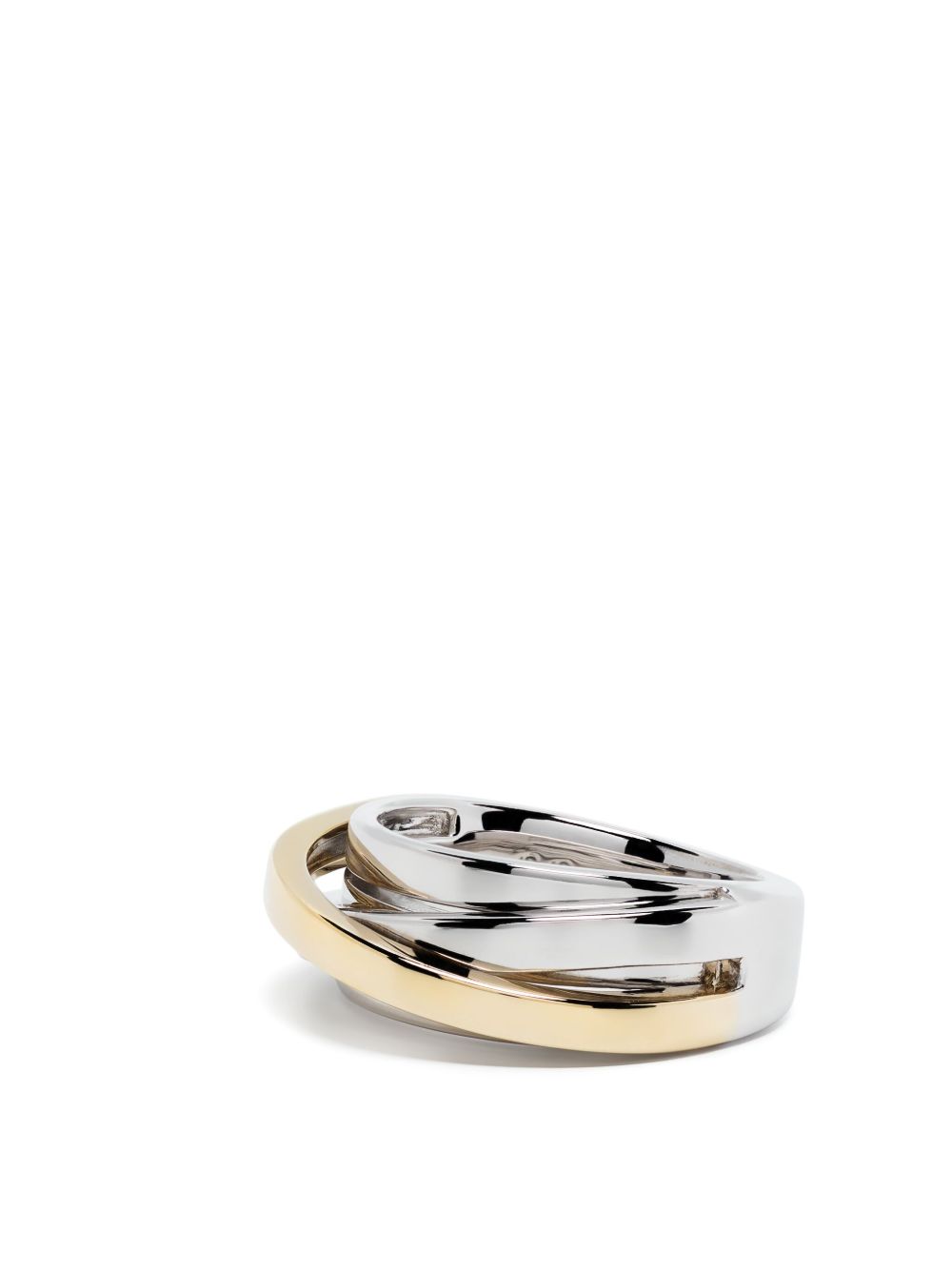 9K gold and sterling silver Orb Slim Duo ring