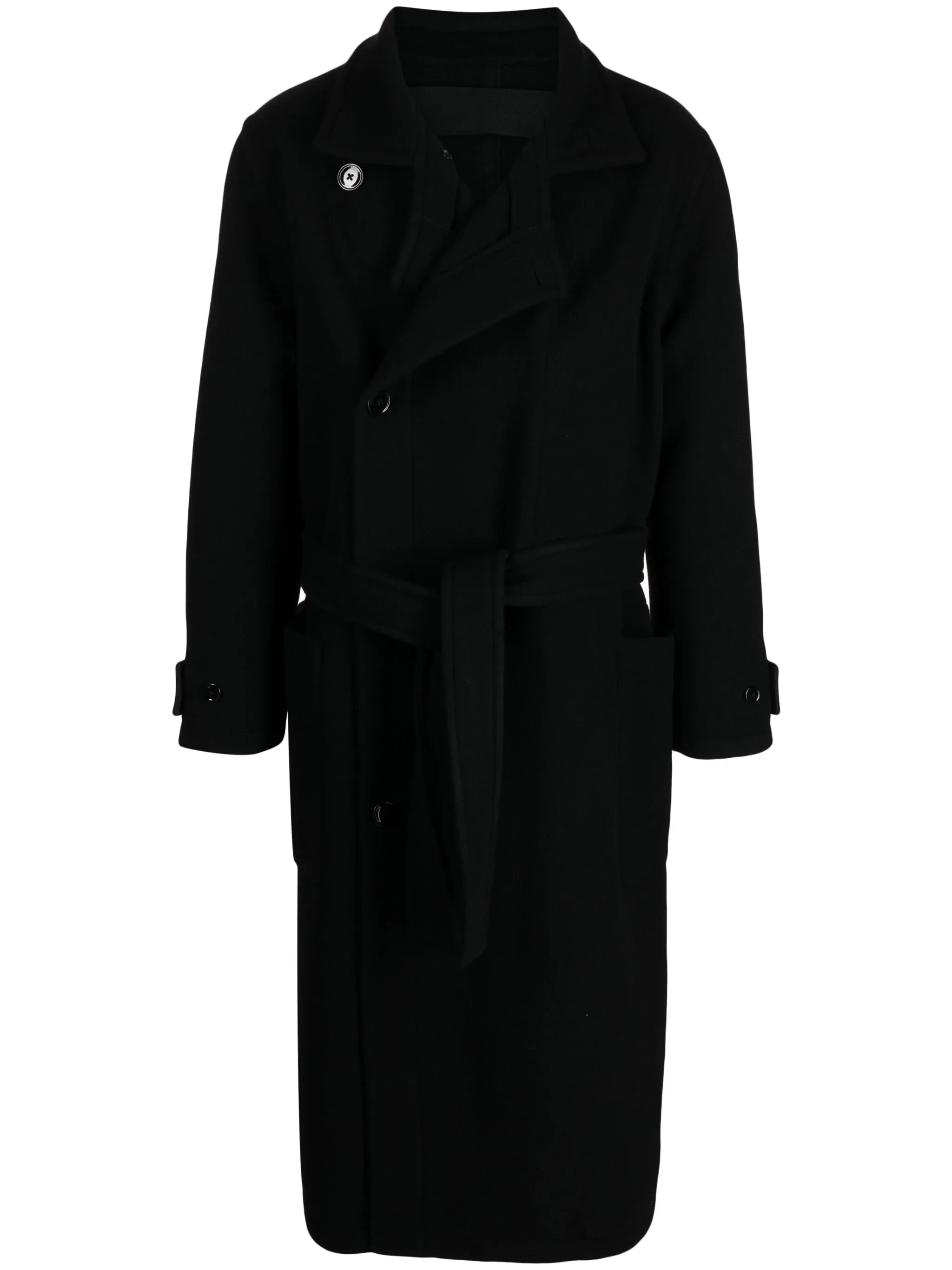 Wrap coat in double wool