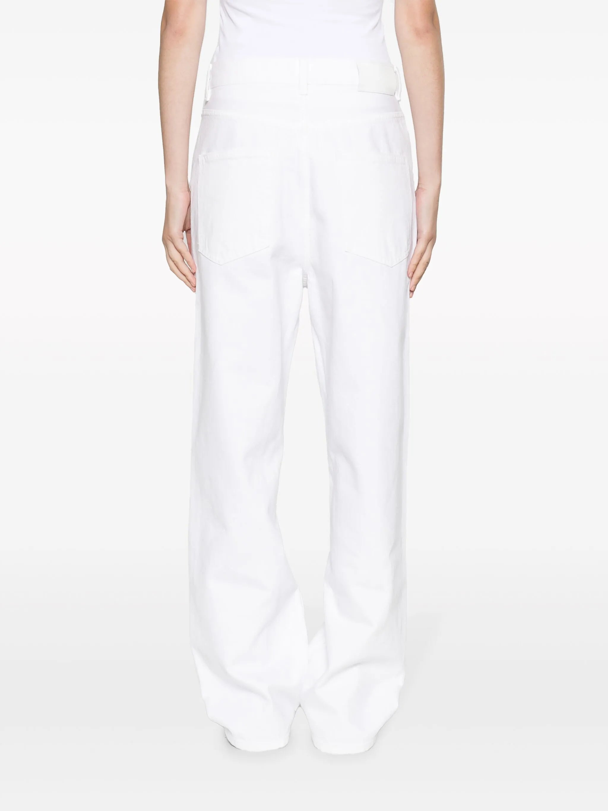 low-rise straight-leg jeans