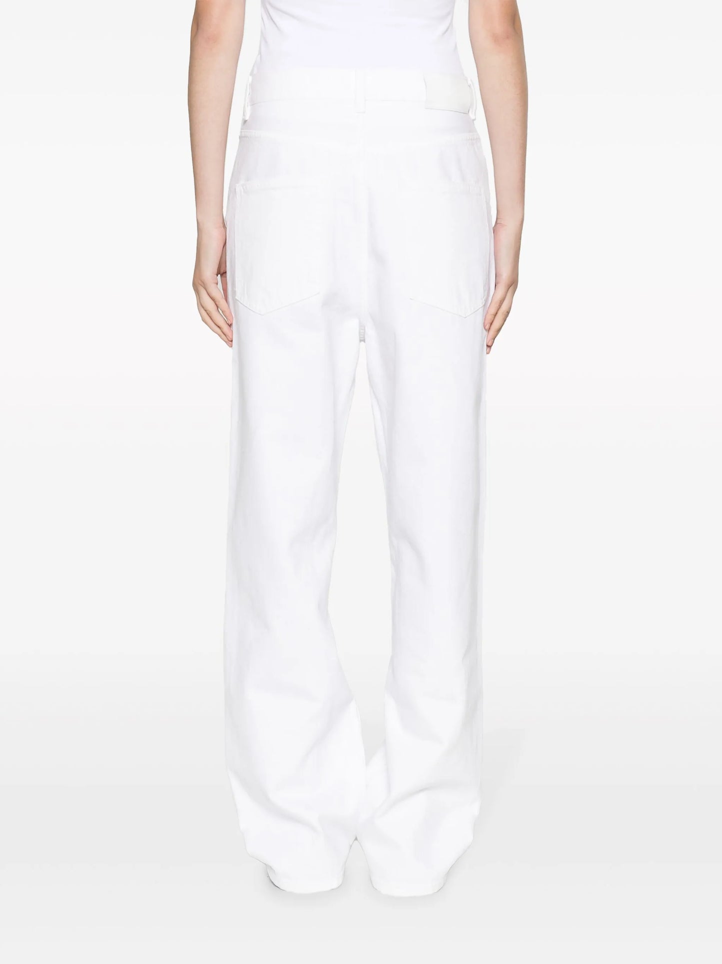 low-rise straight-leg jeans