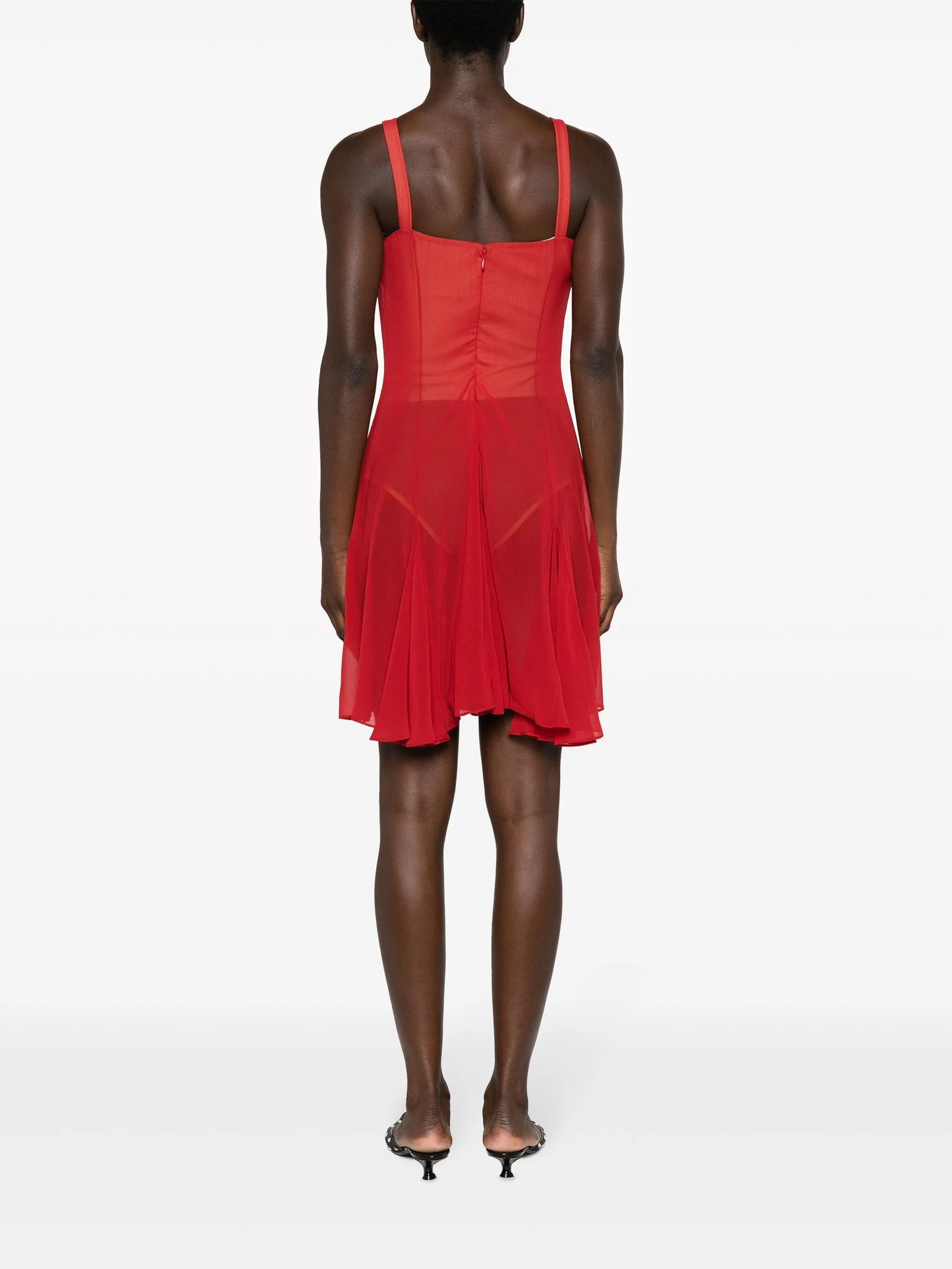 cut-out tulle minidress