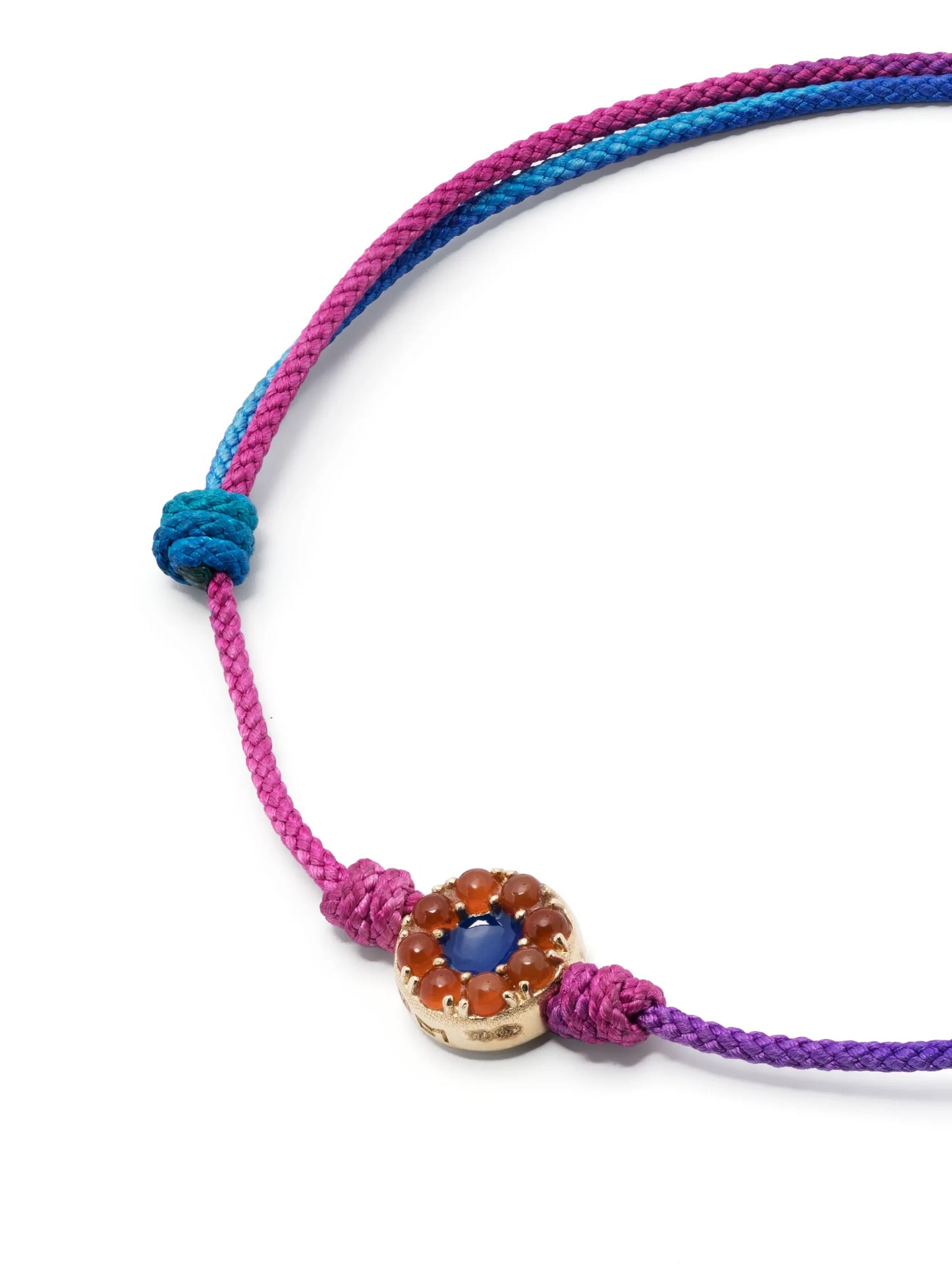 14kt yellow gold coral cord bracelet