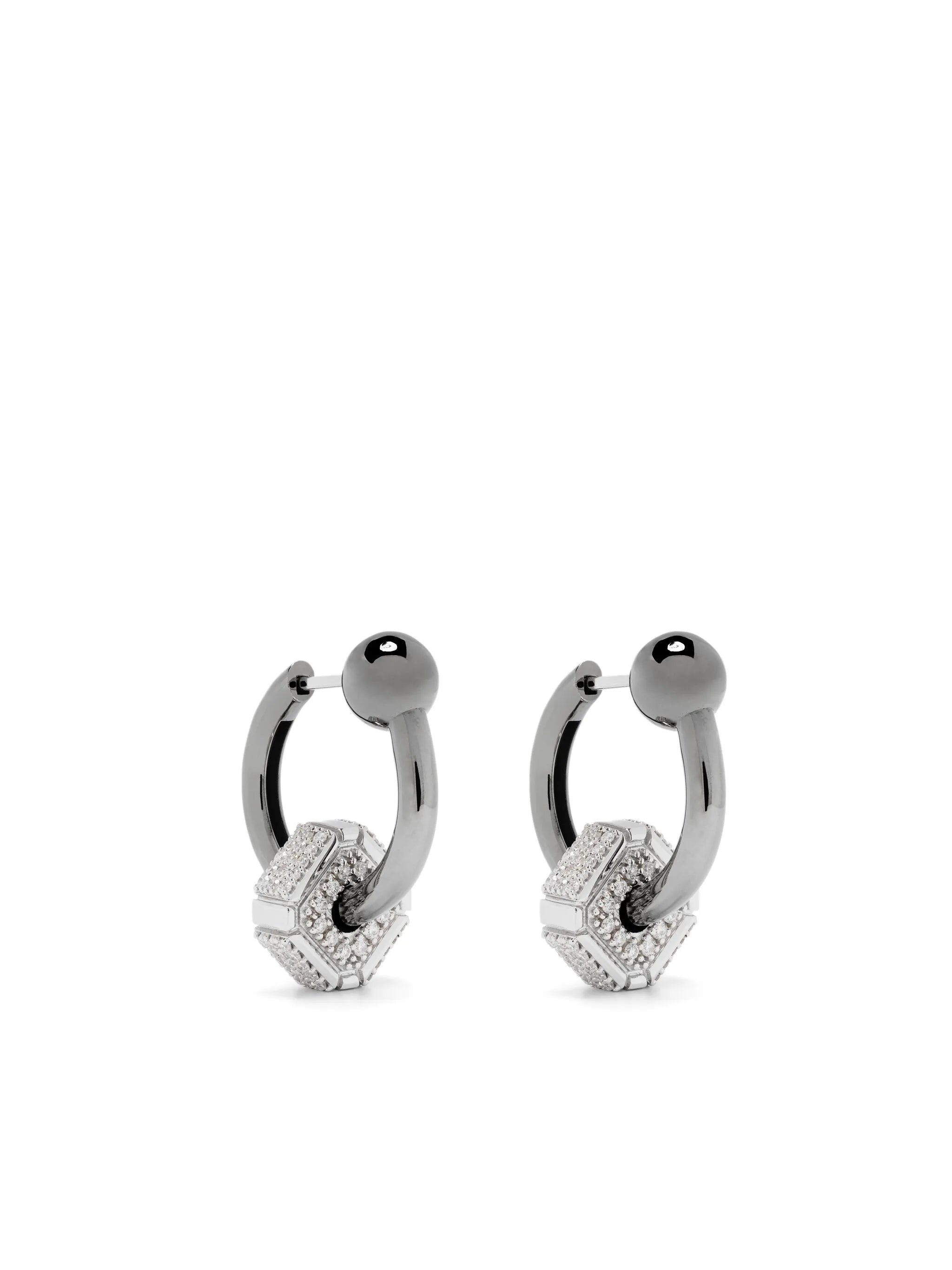 18kt gold mini hoop earrings