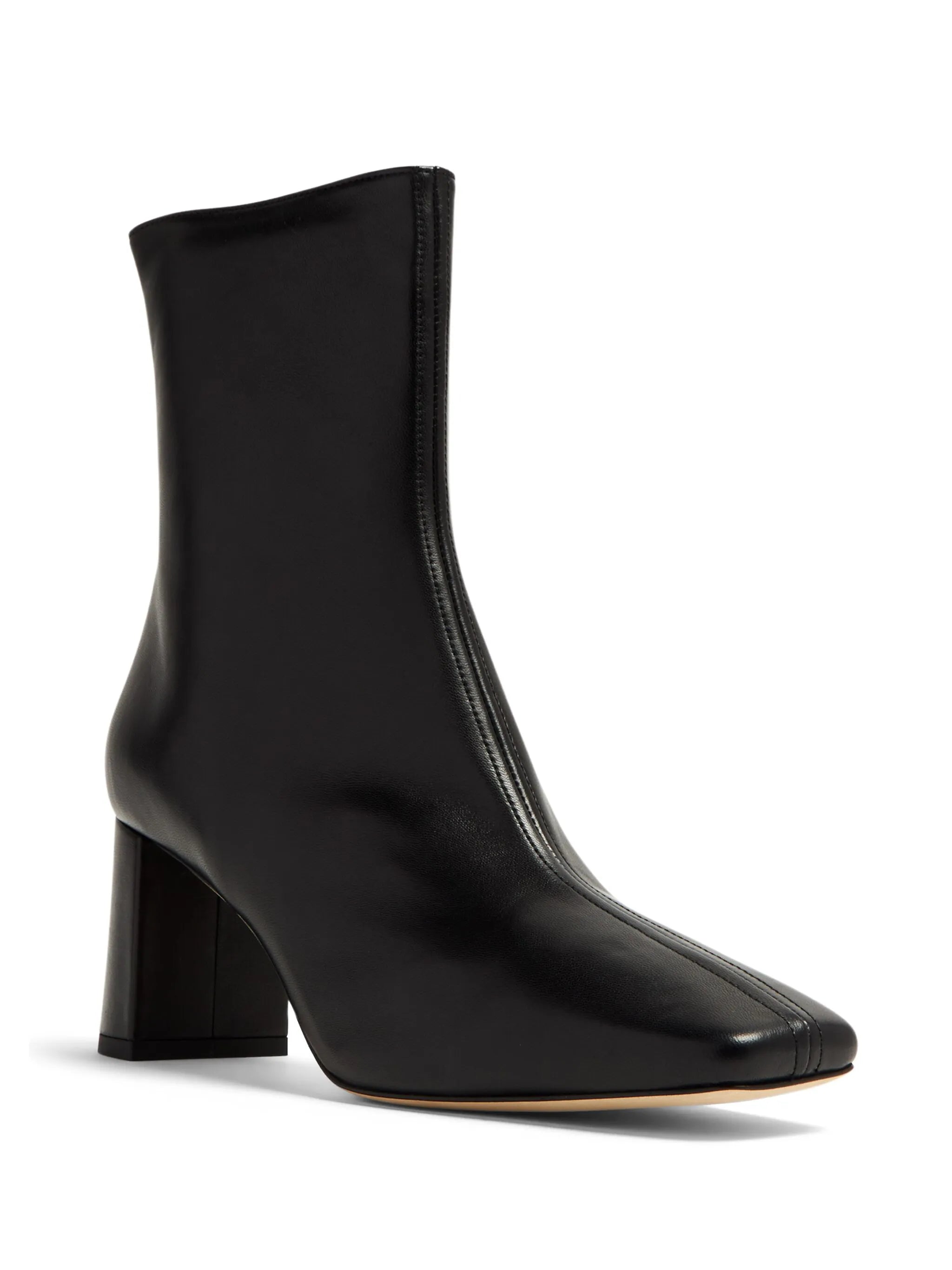 Cube 70mm leather ankle boots