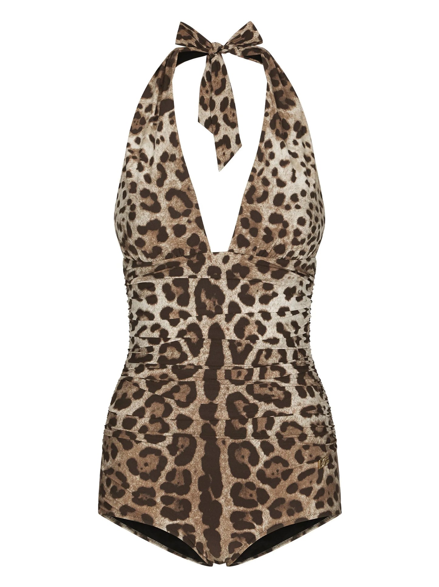 leopard-print swimsuit