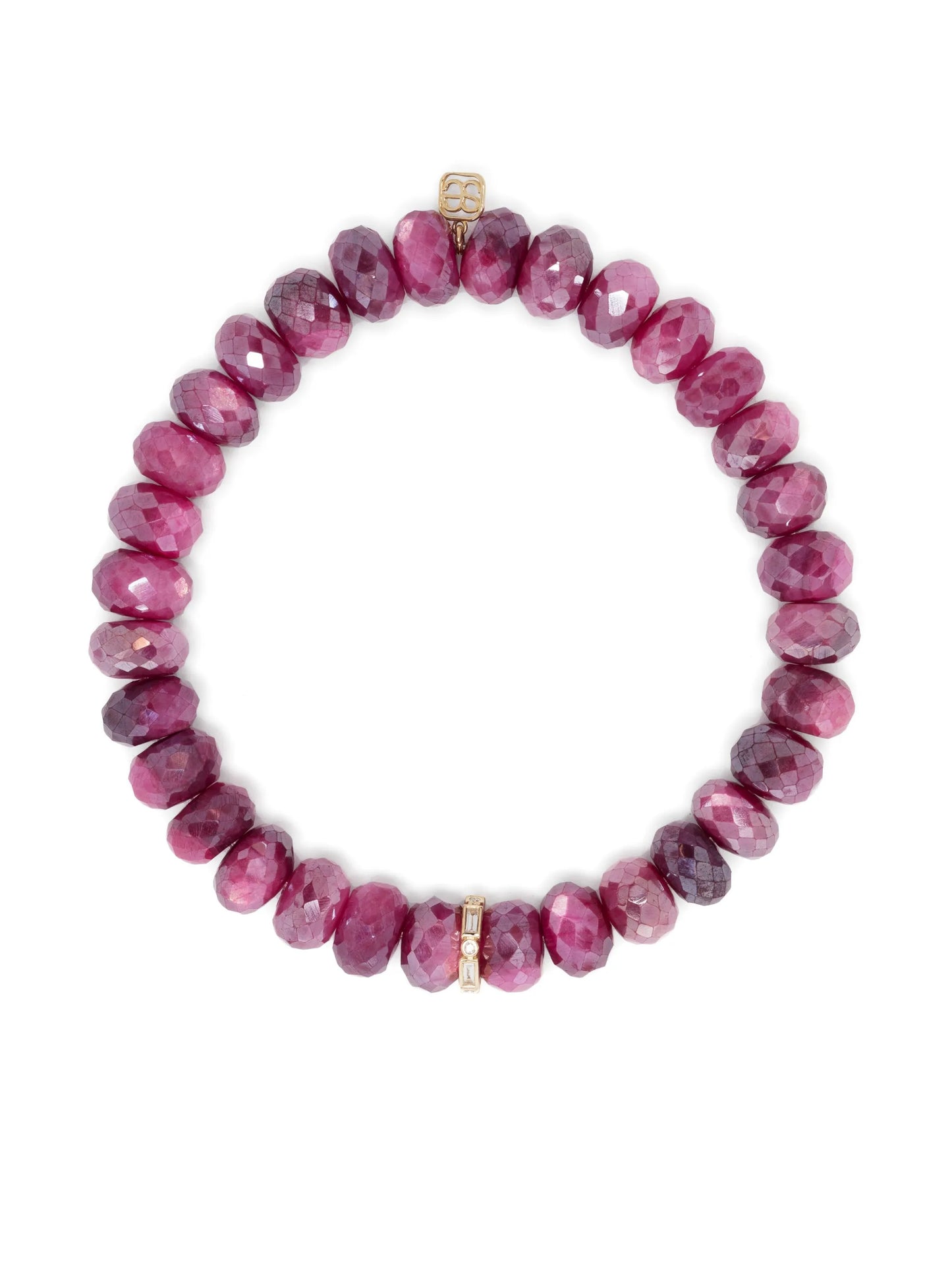 14kt yellow gold diamond and moonstone bracelet