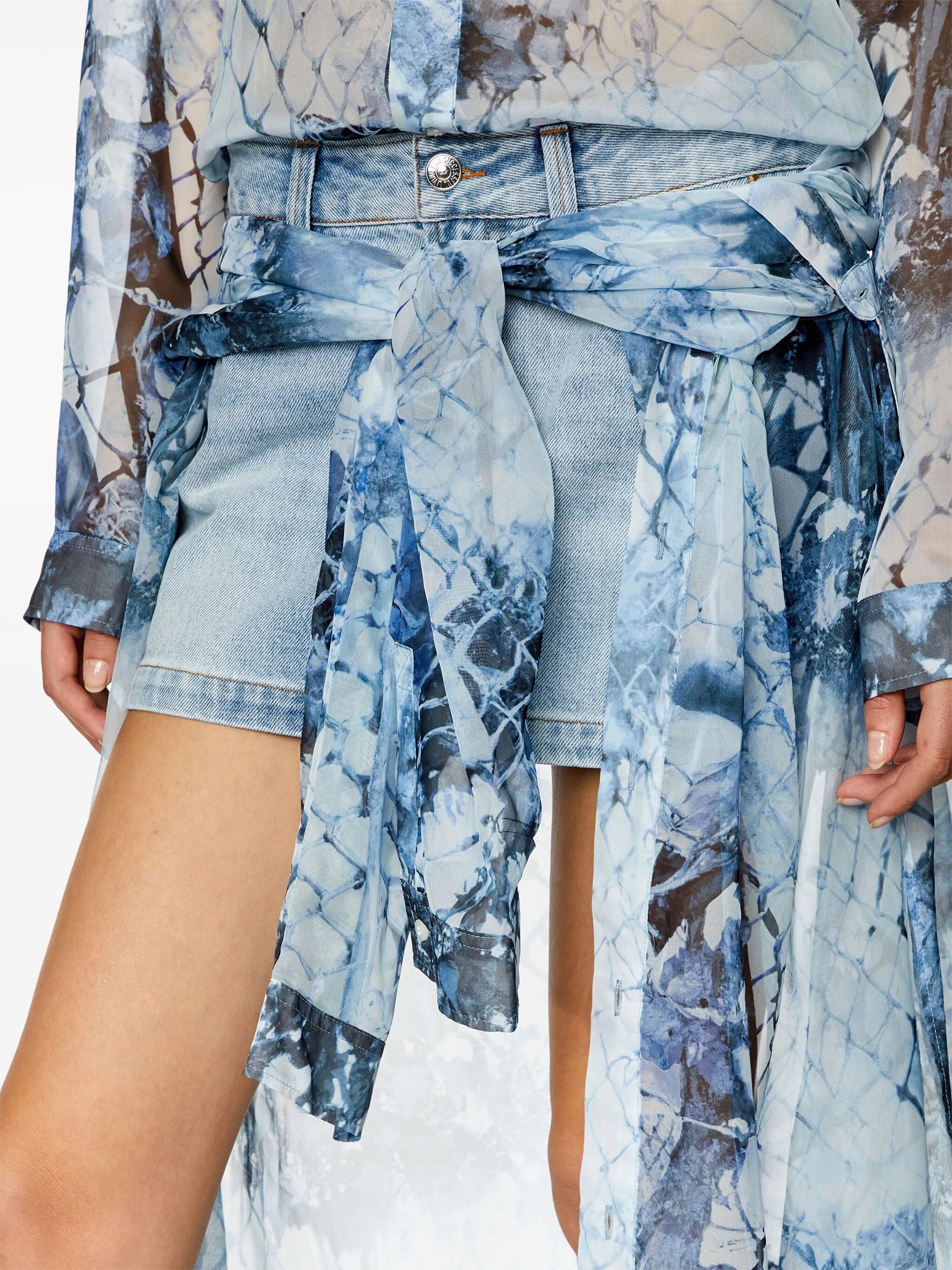 D-Jeaniel snakeskin-print midi dress