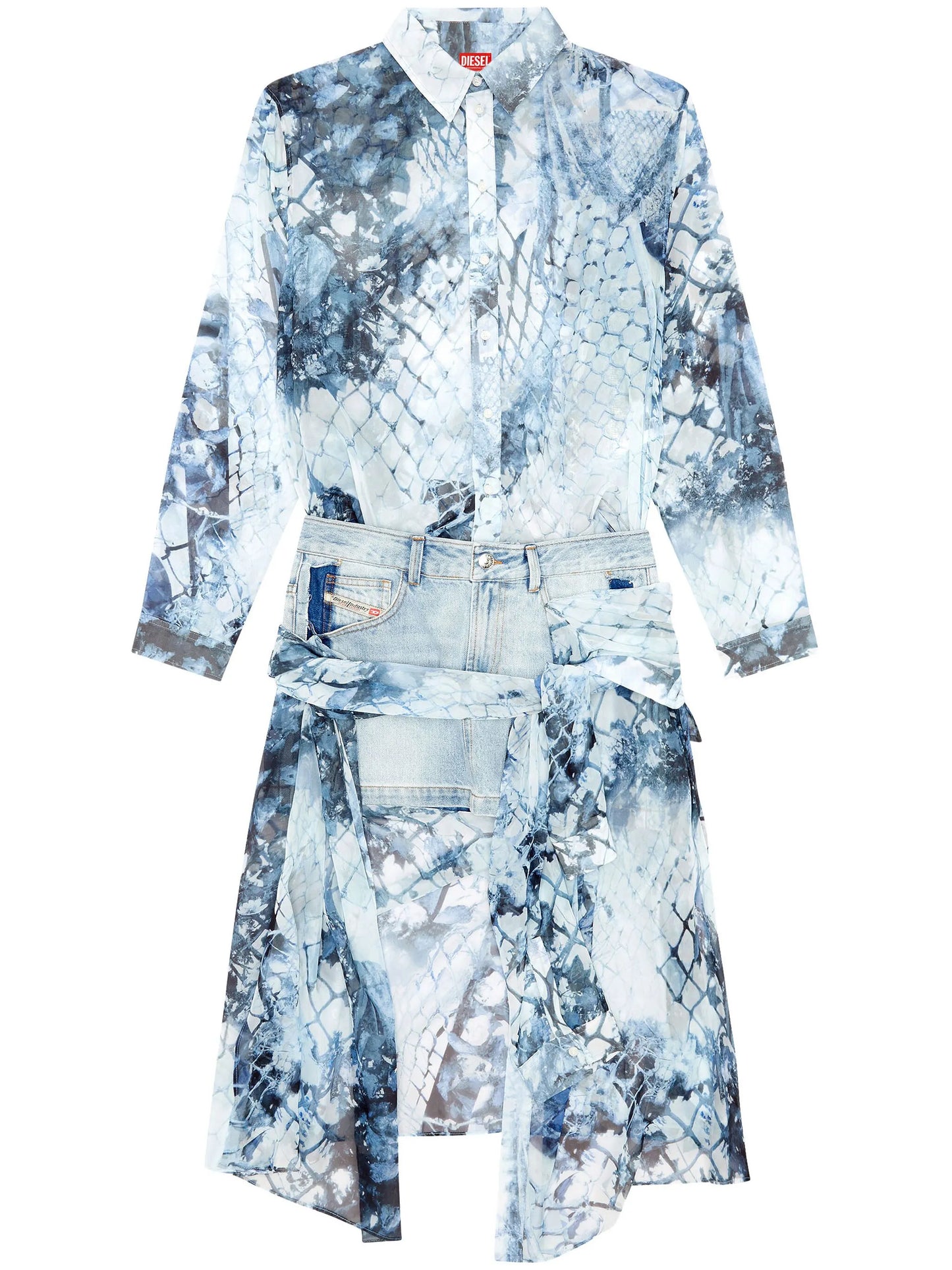 D-Jeaniel snakeskin-print midi dress