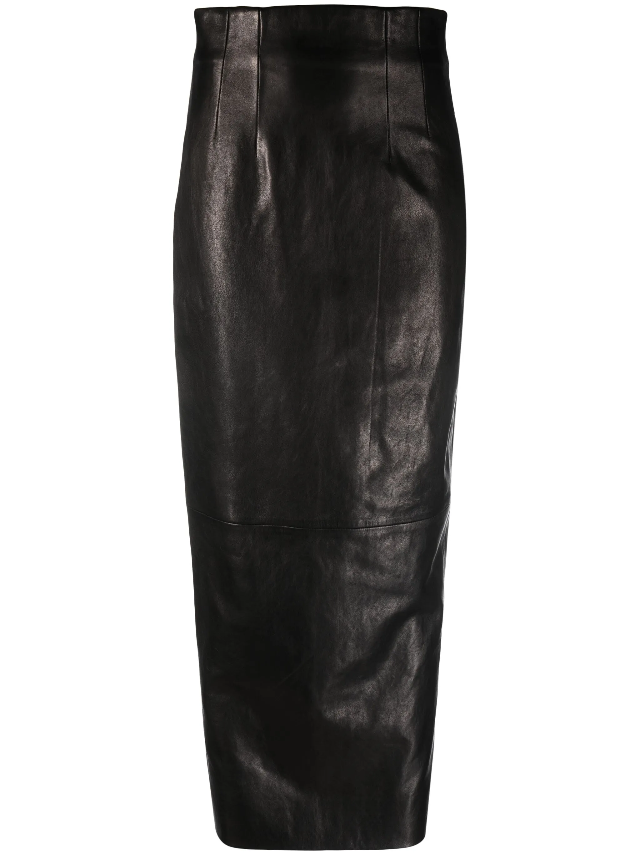 The Loxley leather midi skirt
