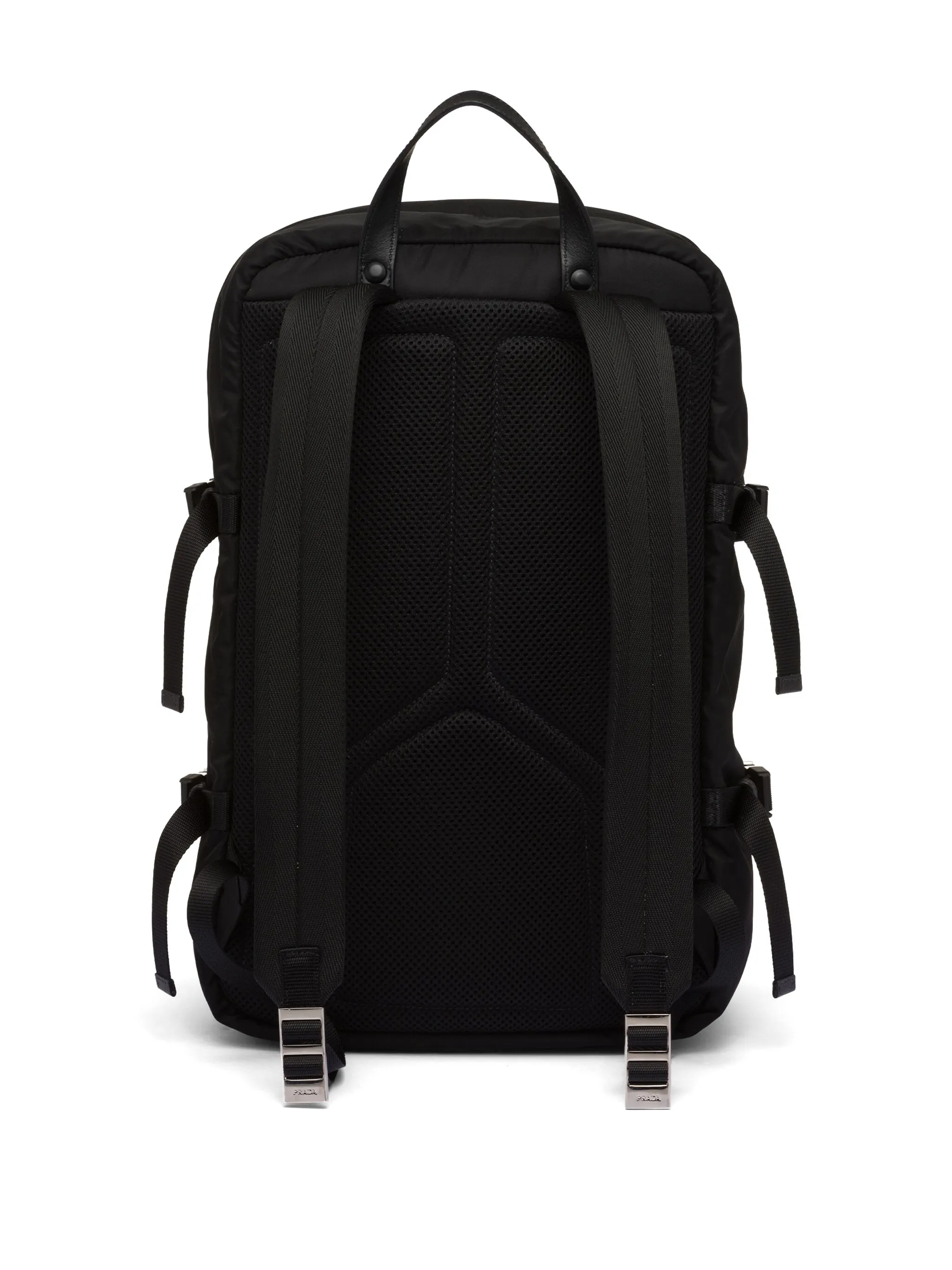 Re-Nylon and saffiano leather backpack